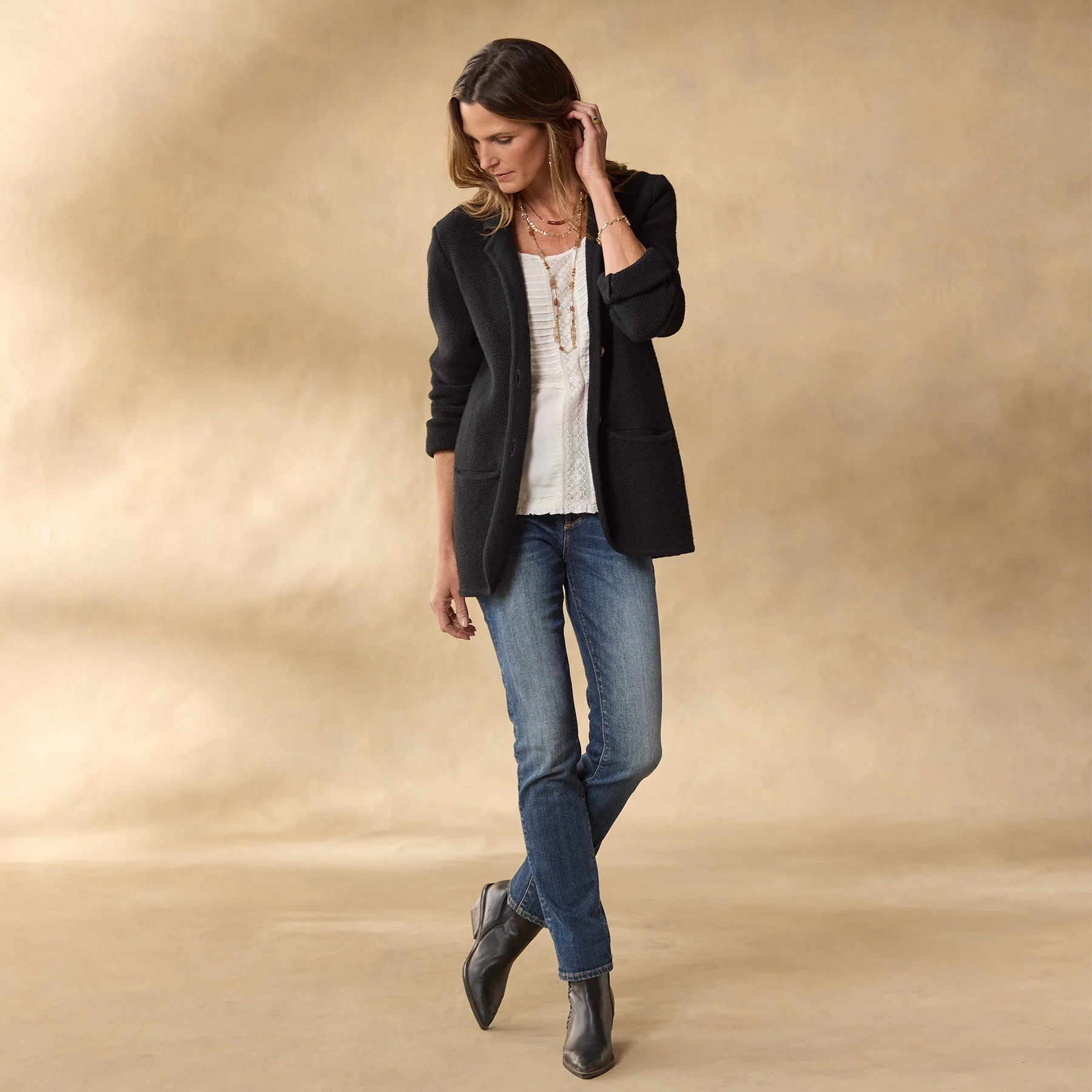 Ivy League Sweater Blazer, Petite