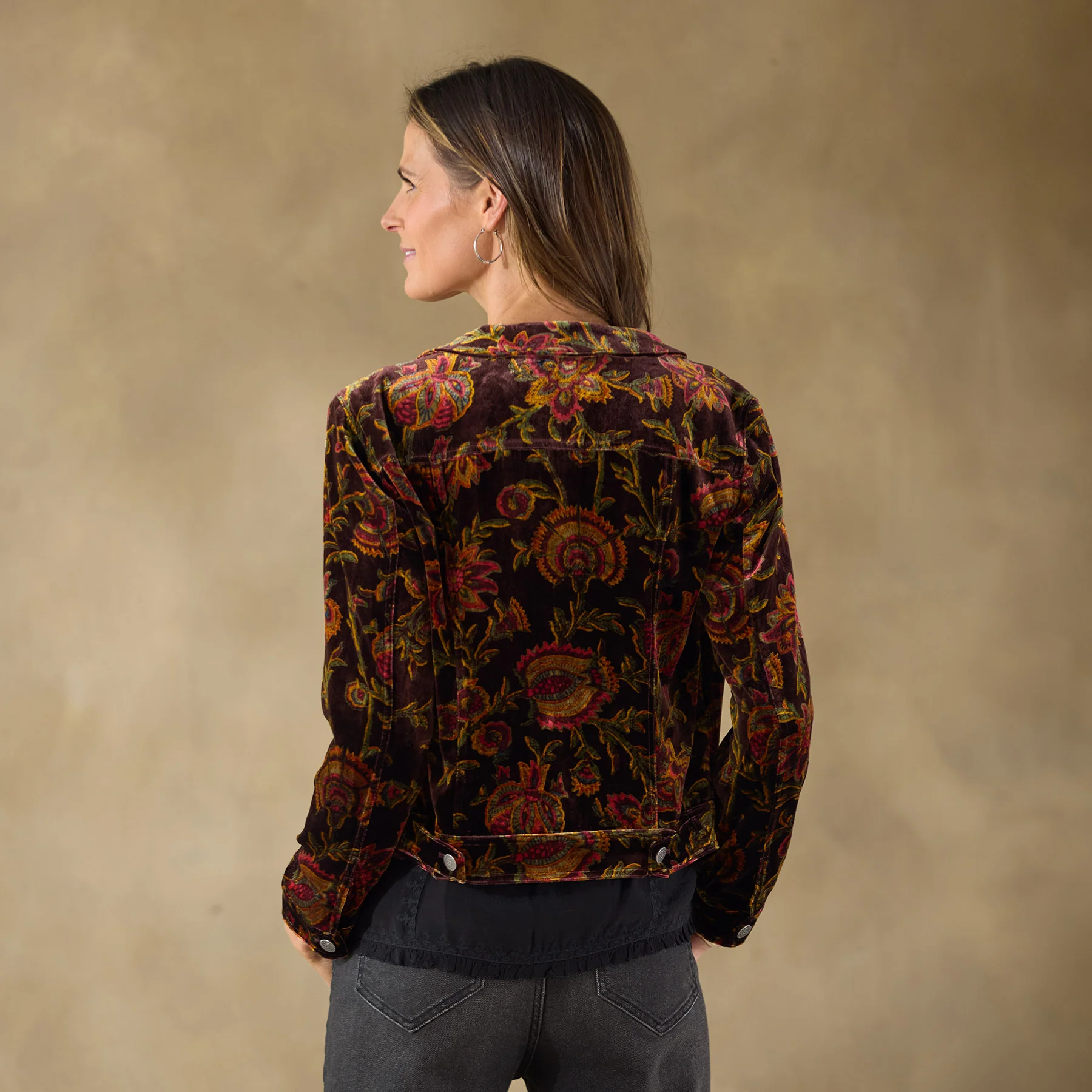 Printed Wren Velvet Jacket, Petite