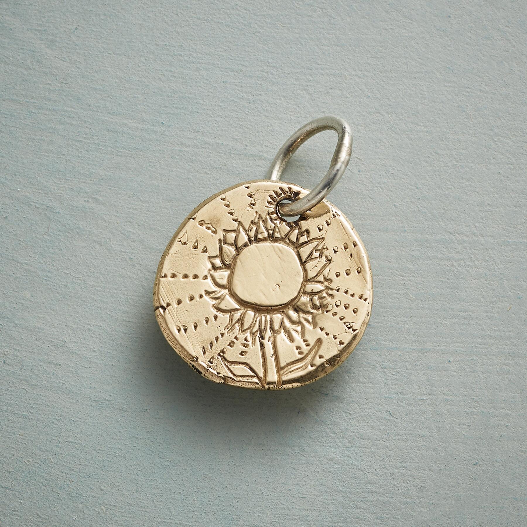 Gold Sunflower Charm