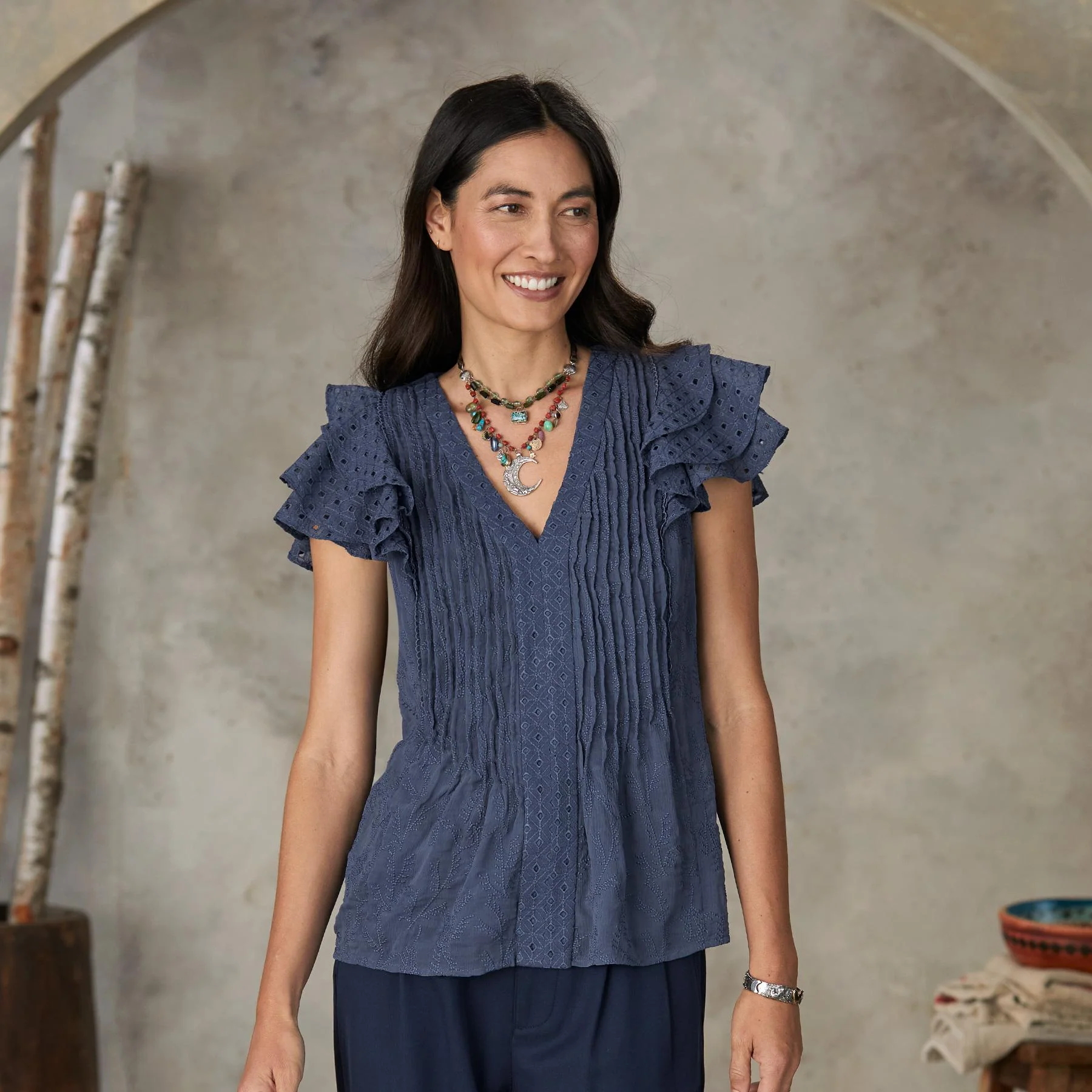 Lille Flutter Top, Petite