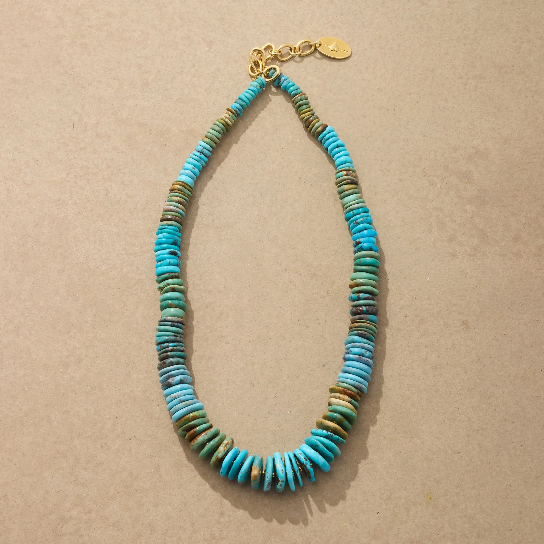 Turquoise Disk Necklace