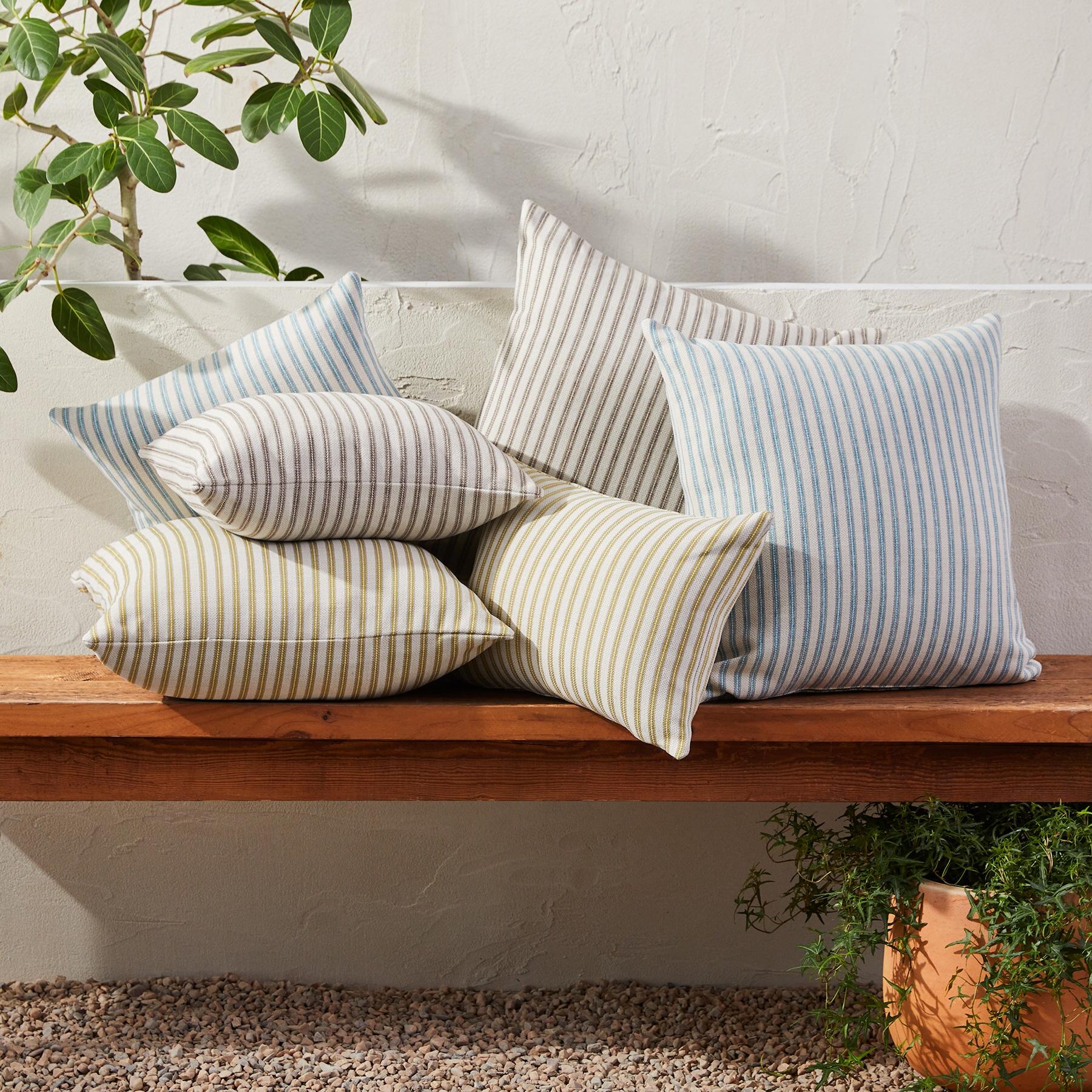Outdoor Retreat Striped Pillow