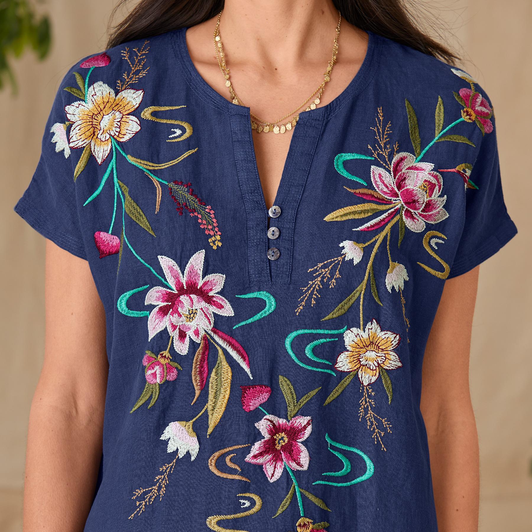 Easy Florals Tunic Dress, Petite