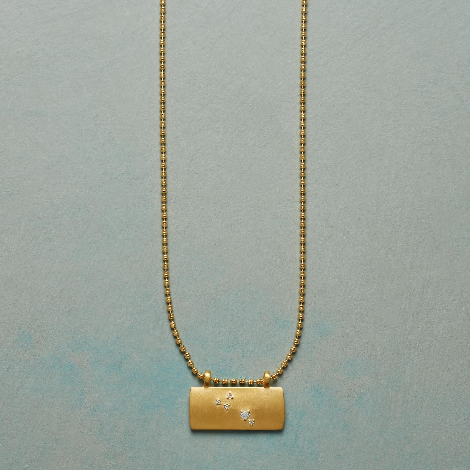 Gold Plate Astrological Pendant Necklace