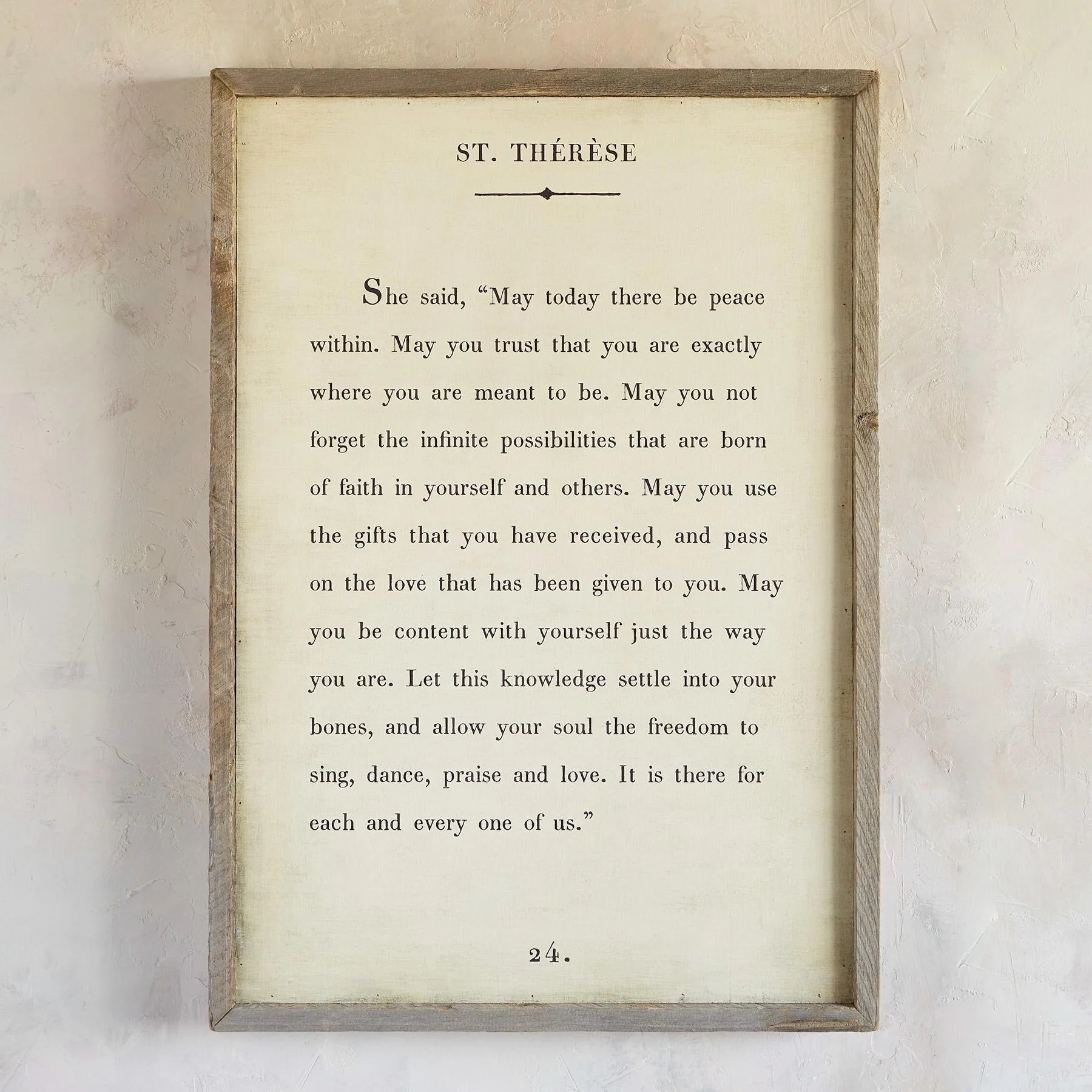 Words Of Wisdom Print By St. Therese
