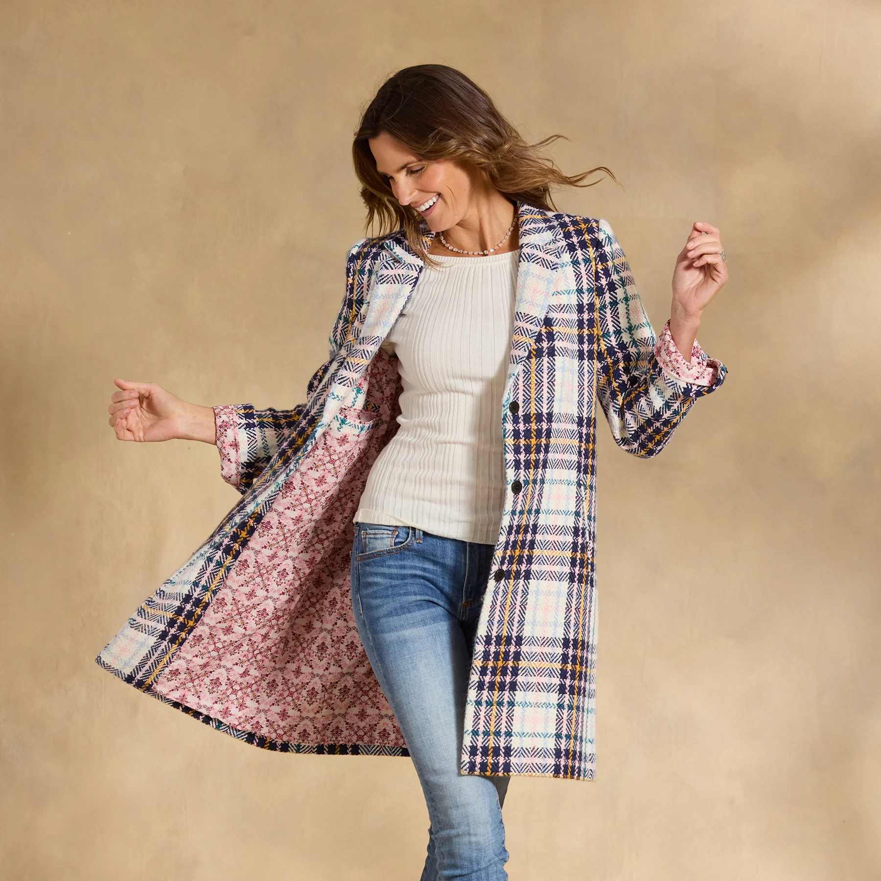 Delilah Plaid Coat