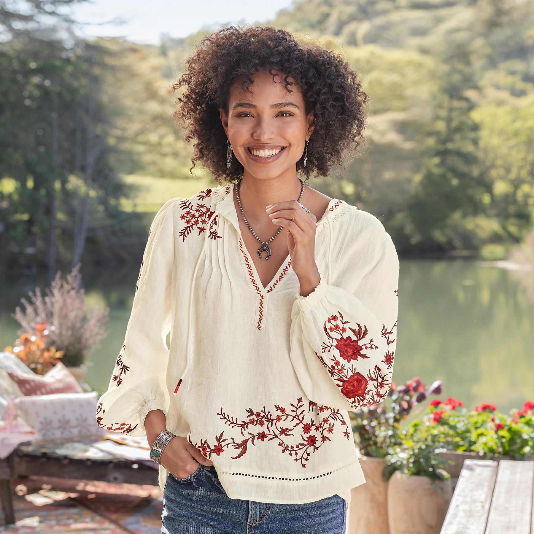 Geraldine Floral Top, Petite