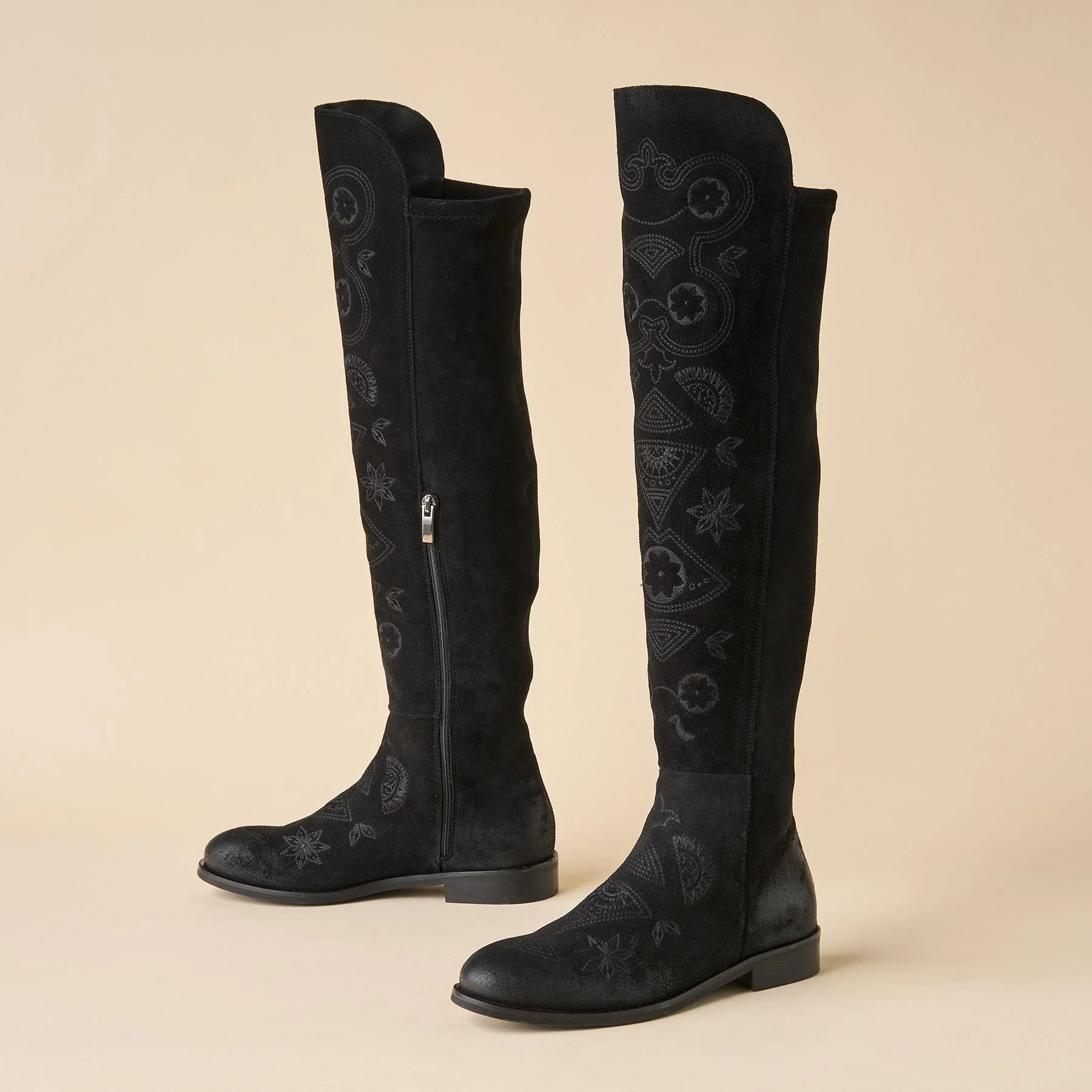 Brocade Tall Boots