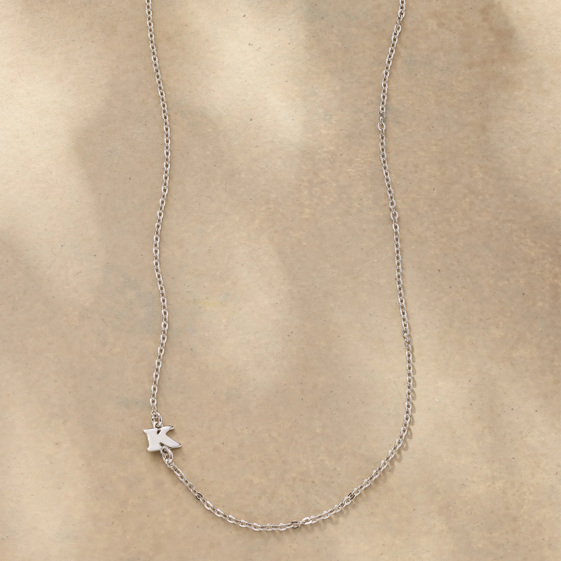 Silver Initial Spark Necklace