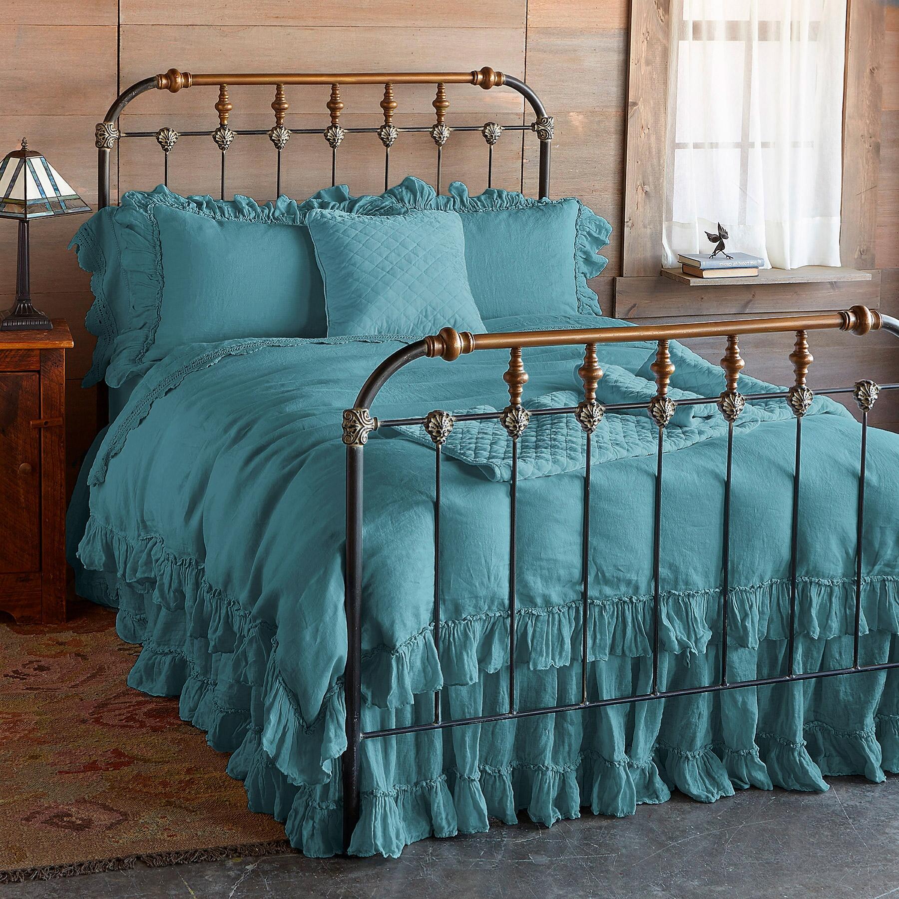 Gossamer Linen Ruffle Duvet Cover