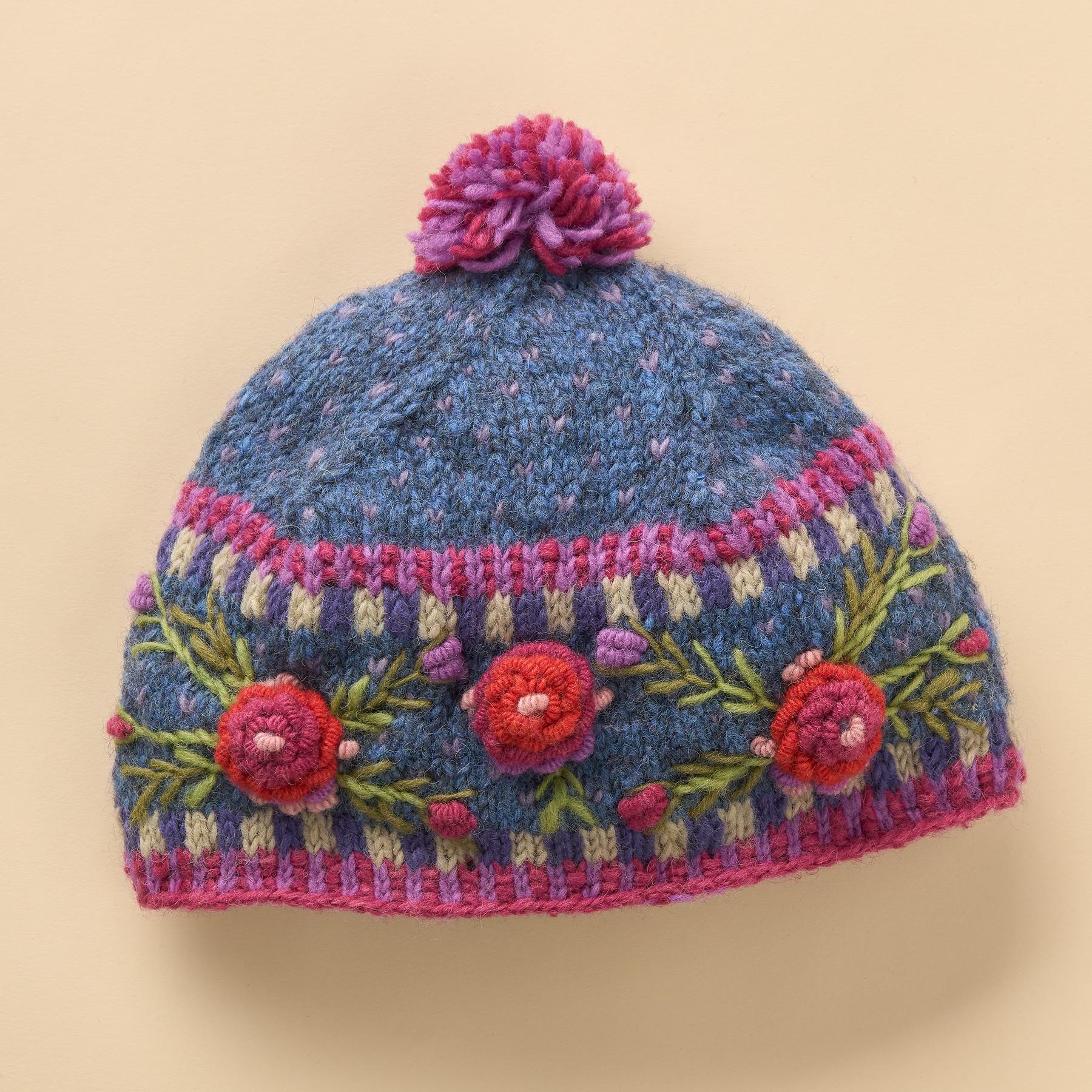 Frosty Blooms Beanie