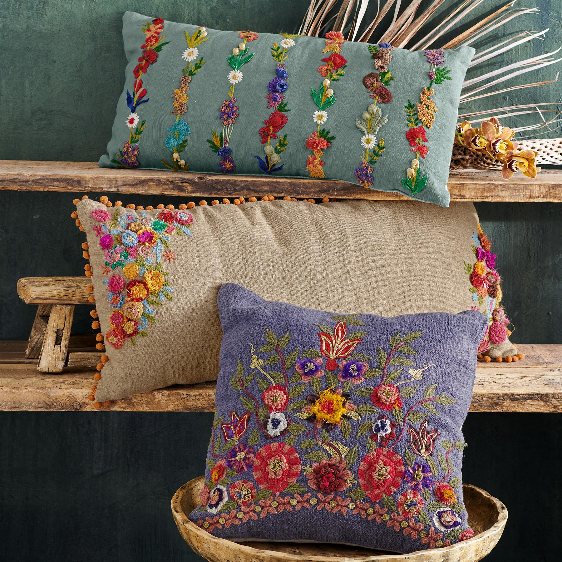 Wimberly Inspired Bloom Bolster Pillow