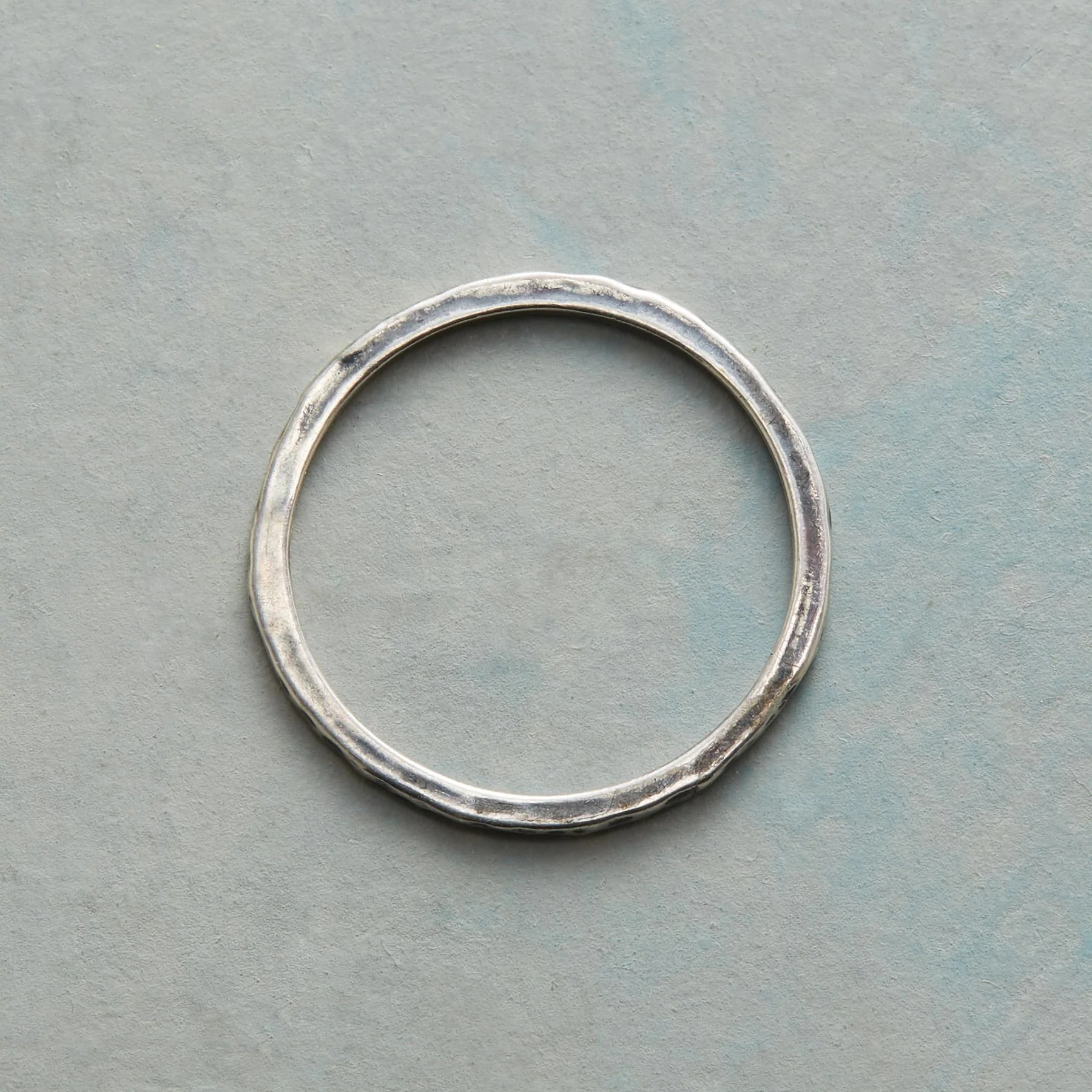 Thread-Thin Hammered Band Ring