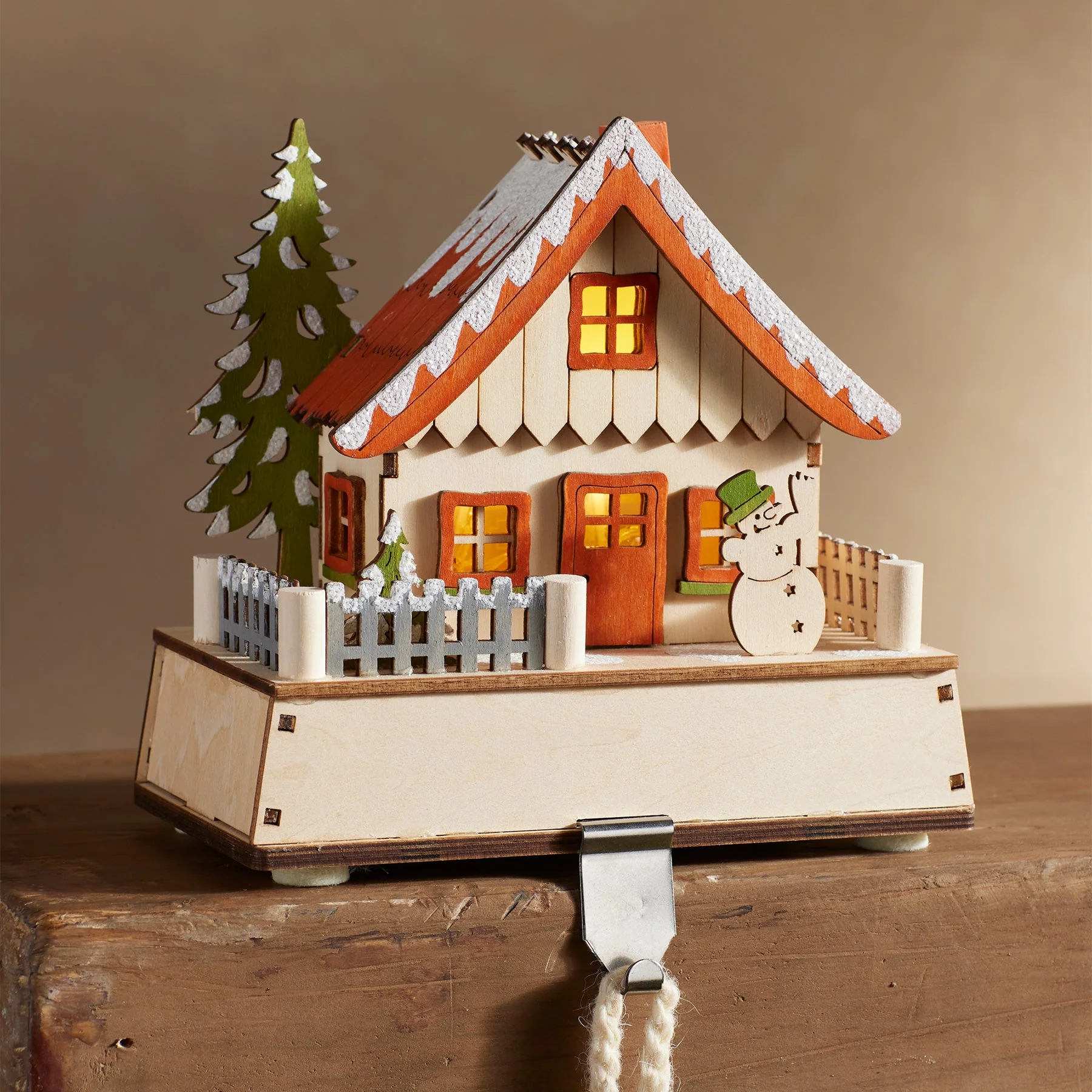 Snowman Chalet Stocking Hanger