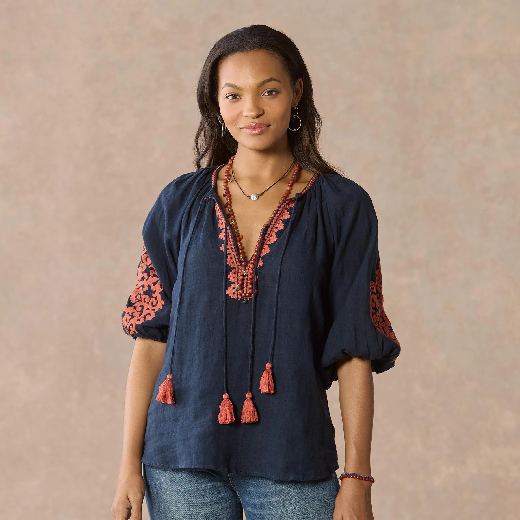 Tahiti Embroidered Top