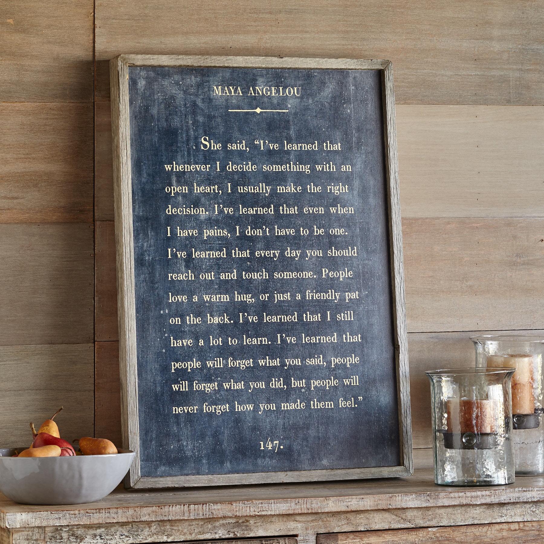 Words Of Wisdom Print By Maya Angelou