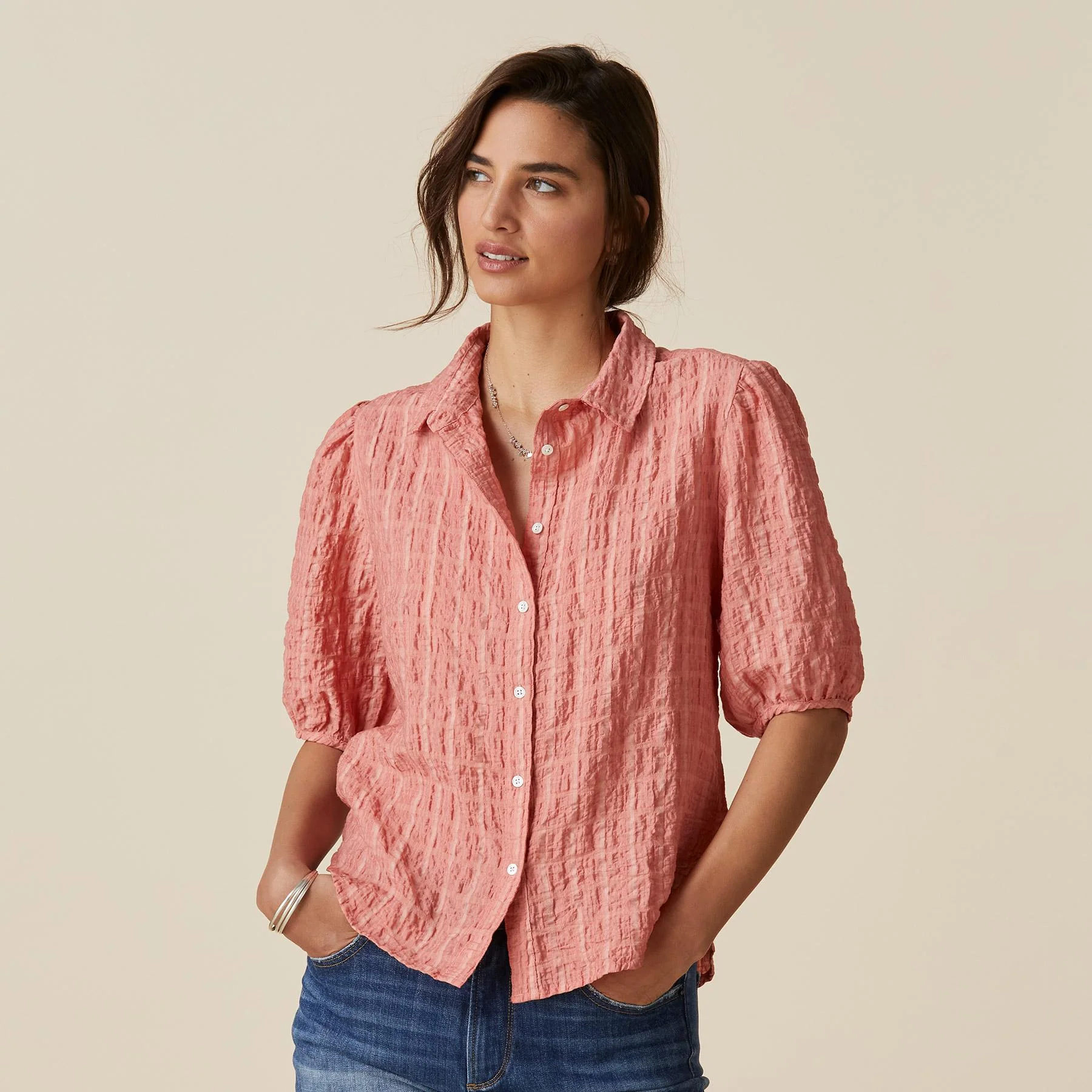 Callie Boyfriend 3/4 Sleeve Shirt