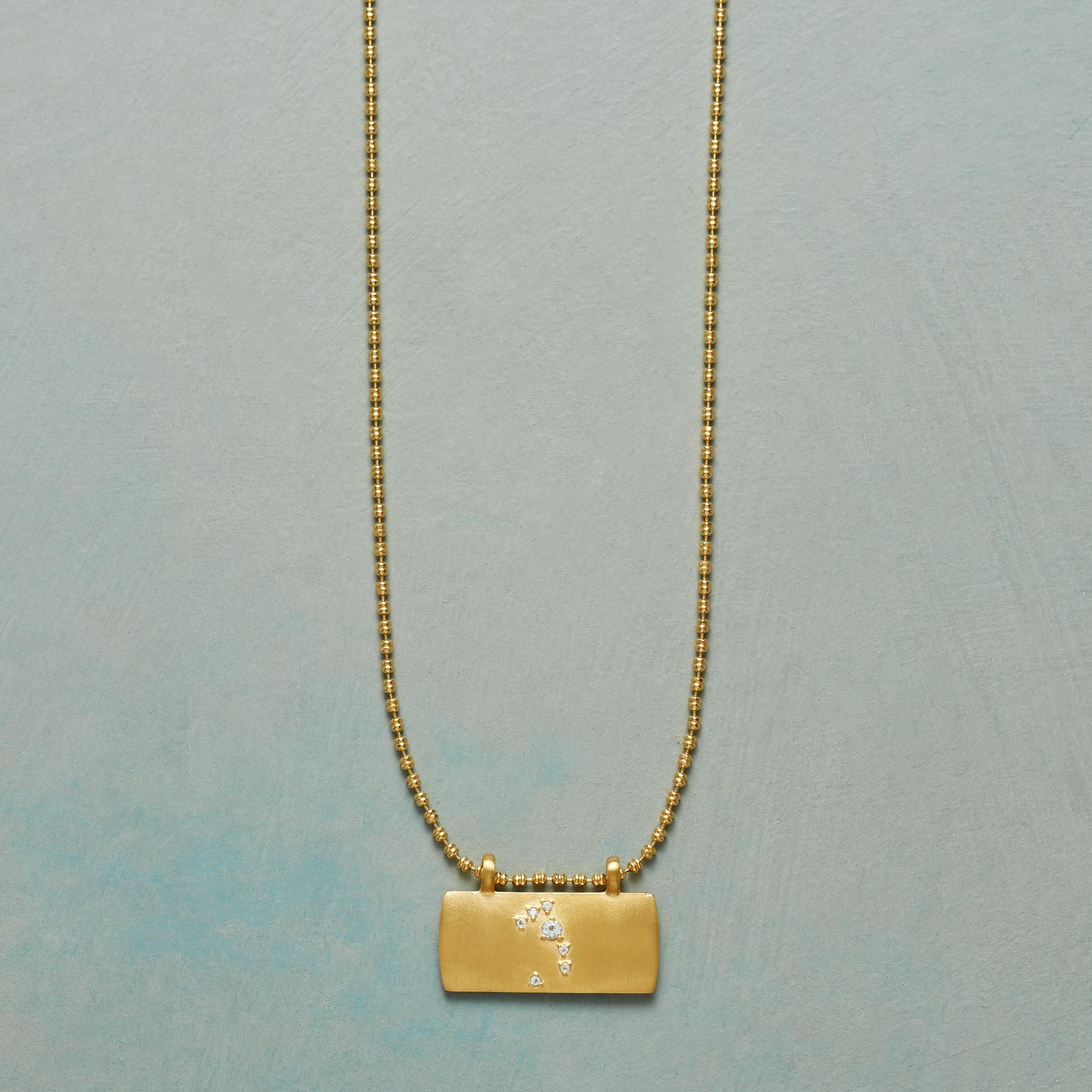Gold Plate Astrological Pendant Necklace