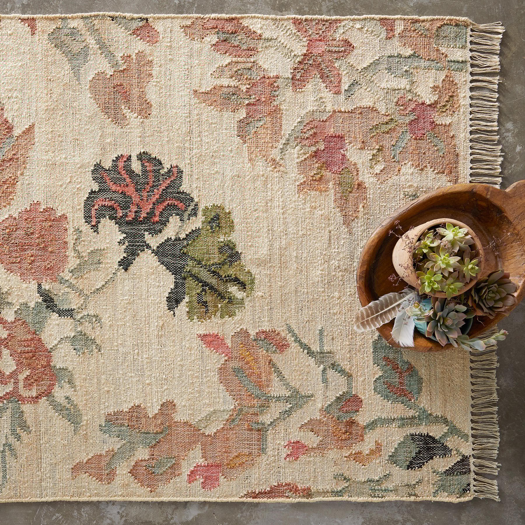 Peaceful Garden Kilim Rug