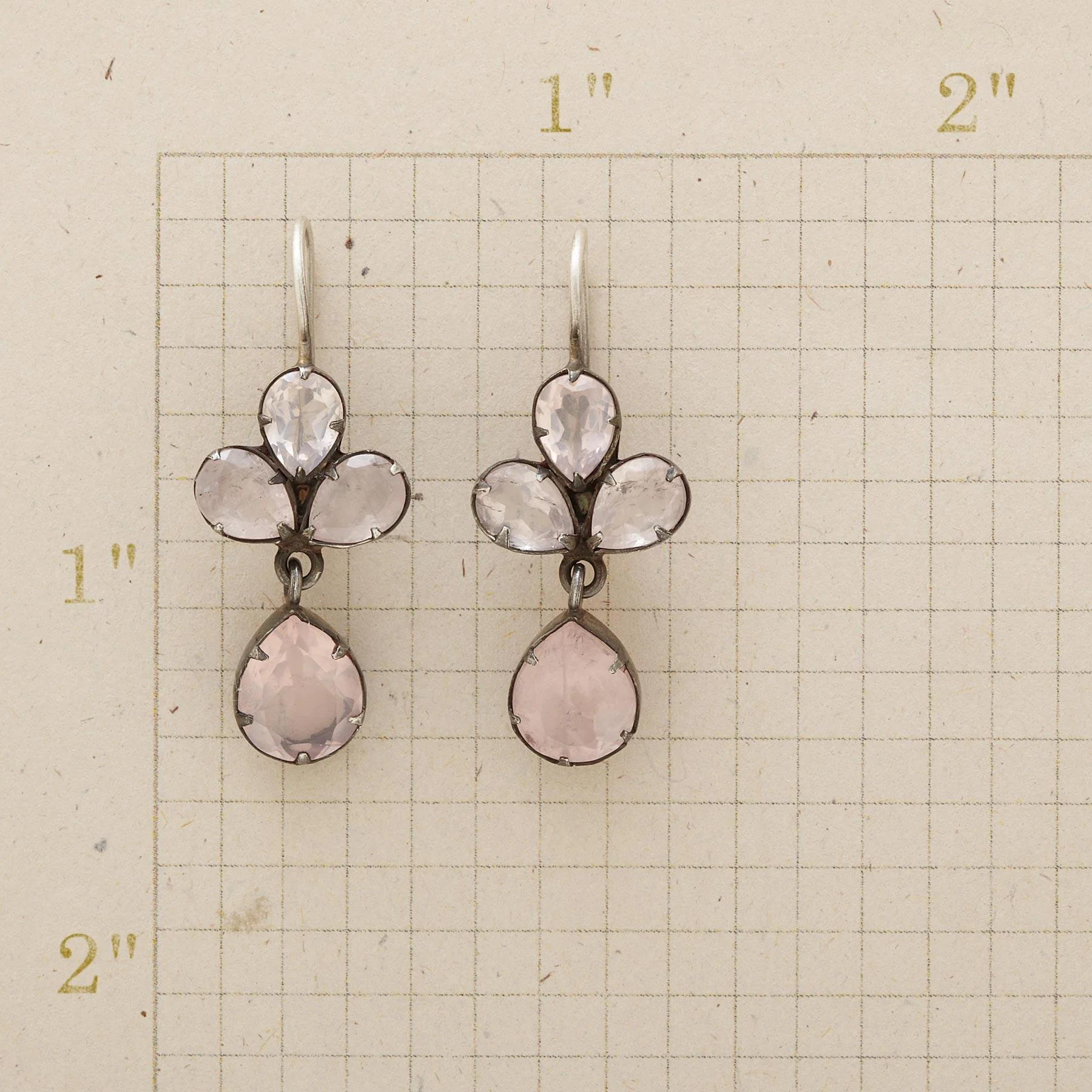 Rose Quartz Trefoil Earrings