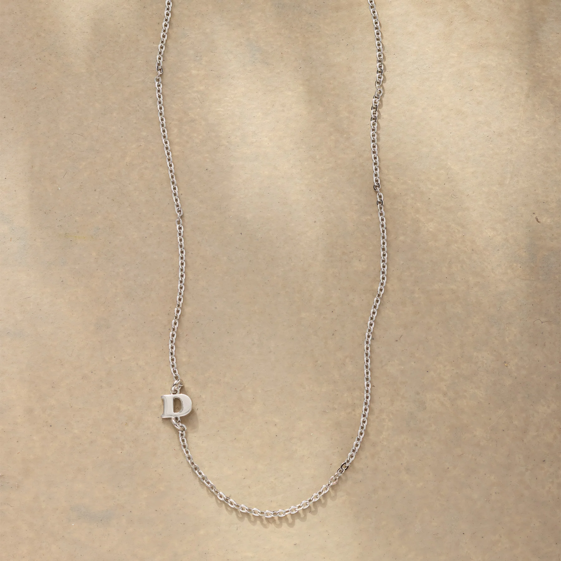 Silver Initial Spark Necklace