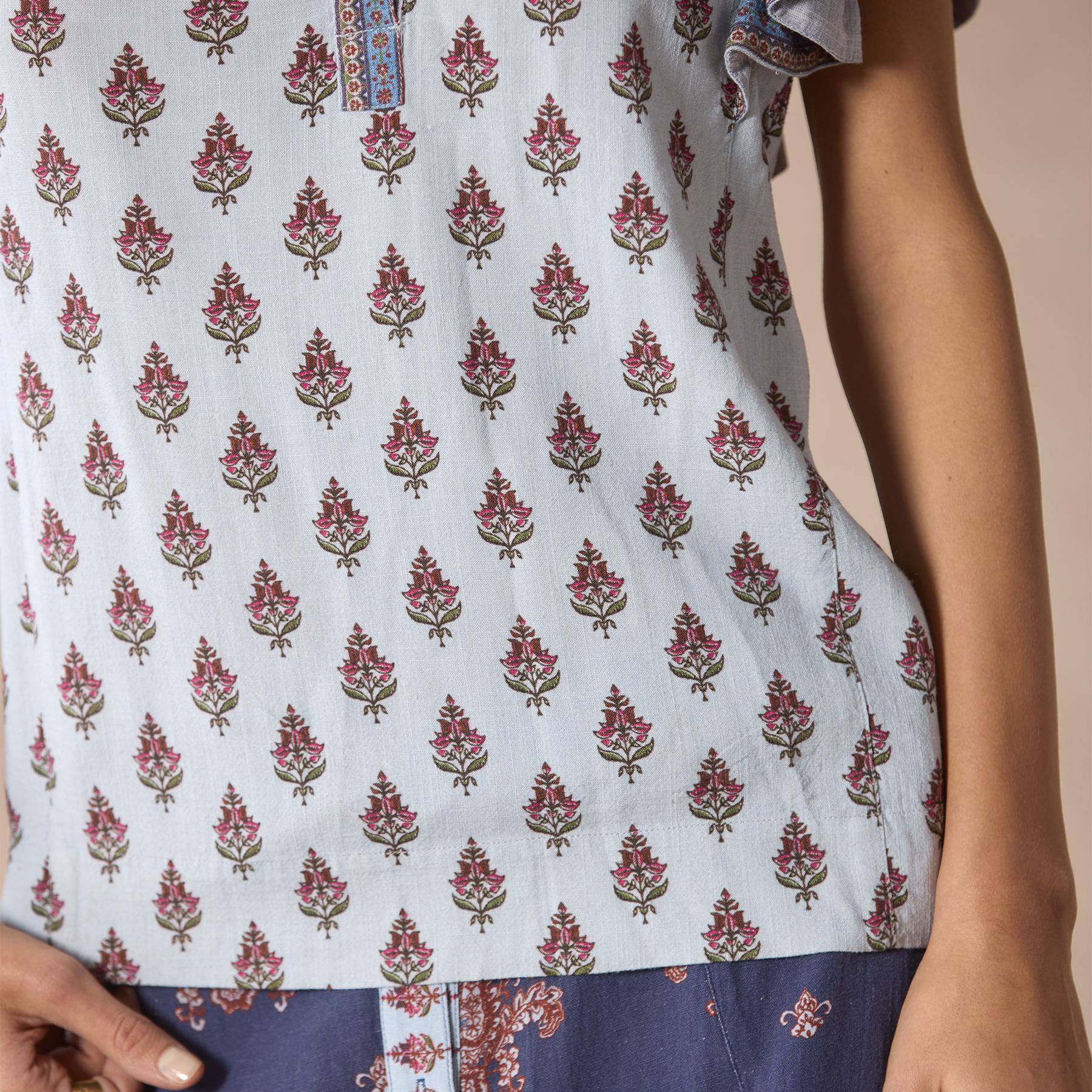 Folklore Ruffle Shirt, Petite