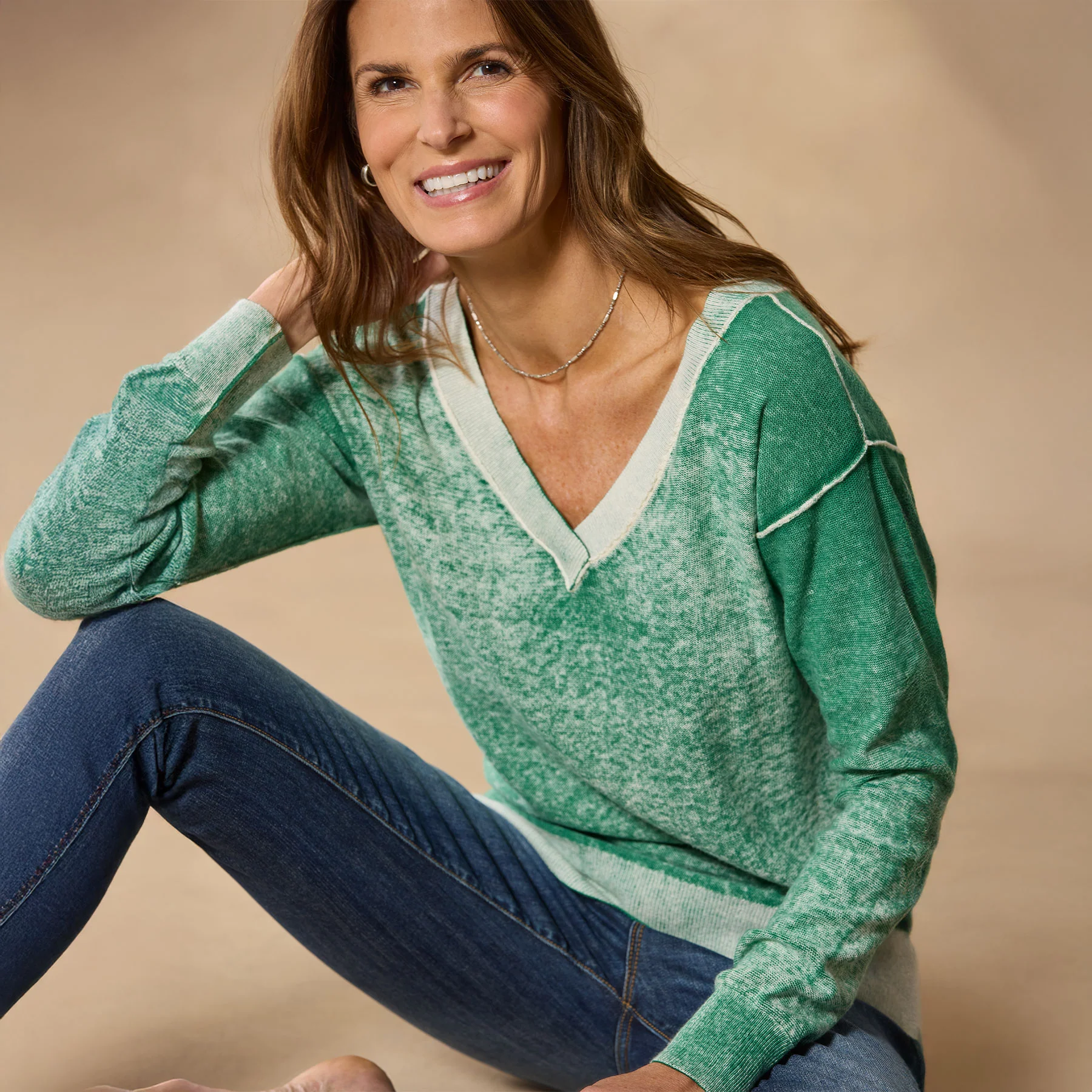 Samantha V-Neck Sweater, Petite