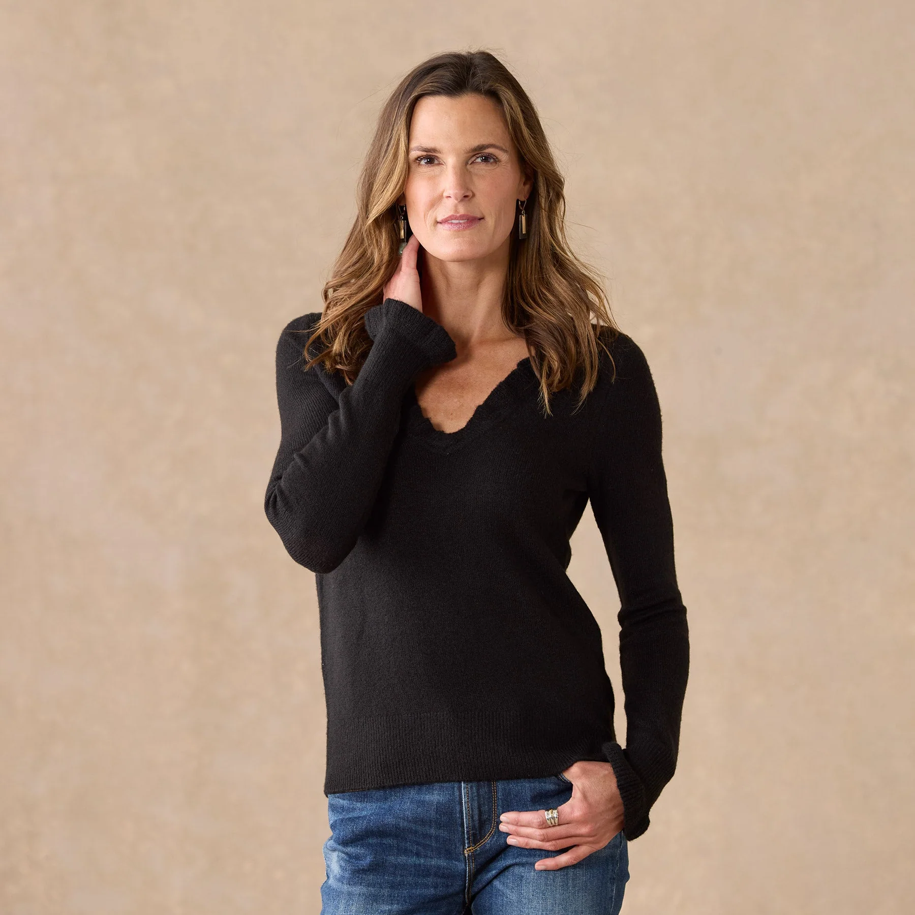 Gisella Ruffle Sweater, Petite