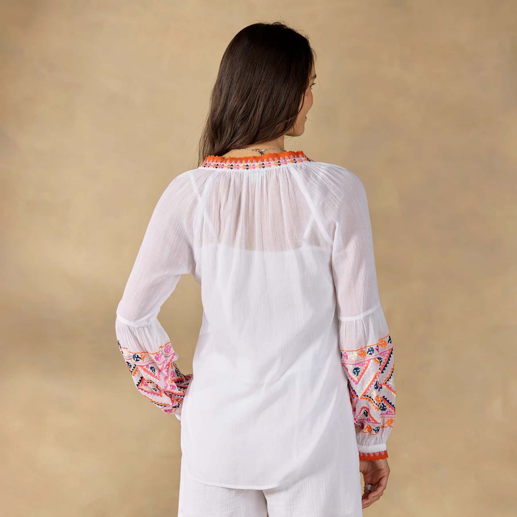 Leda Embroidered Top, Petite