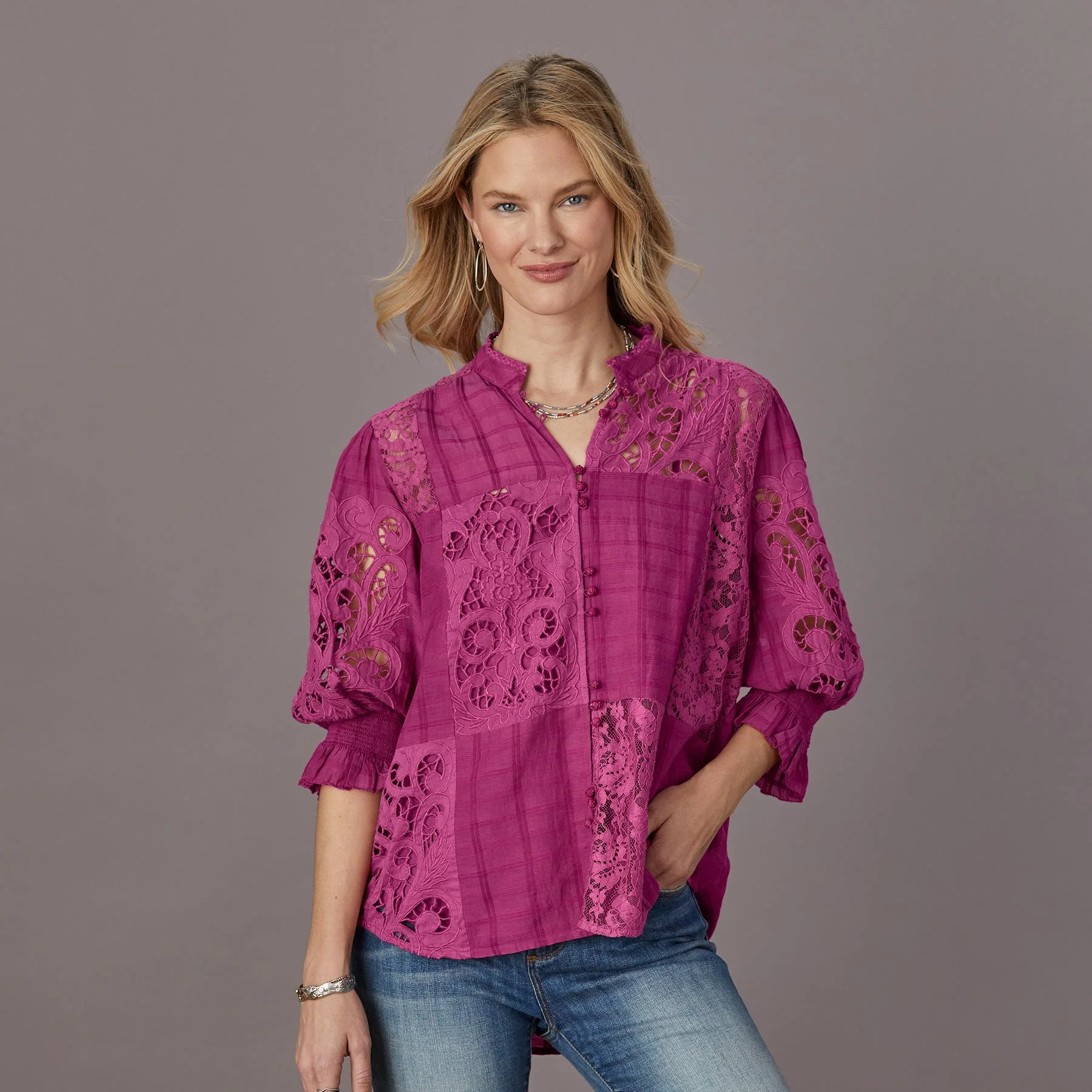 Garbo Lace Top, Petite