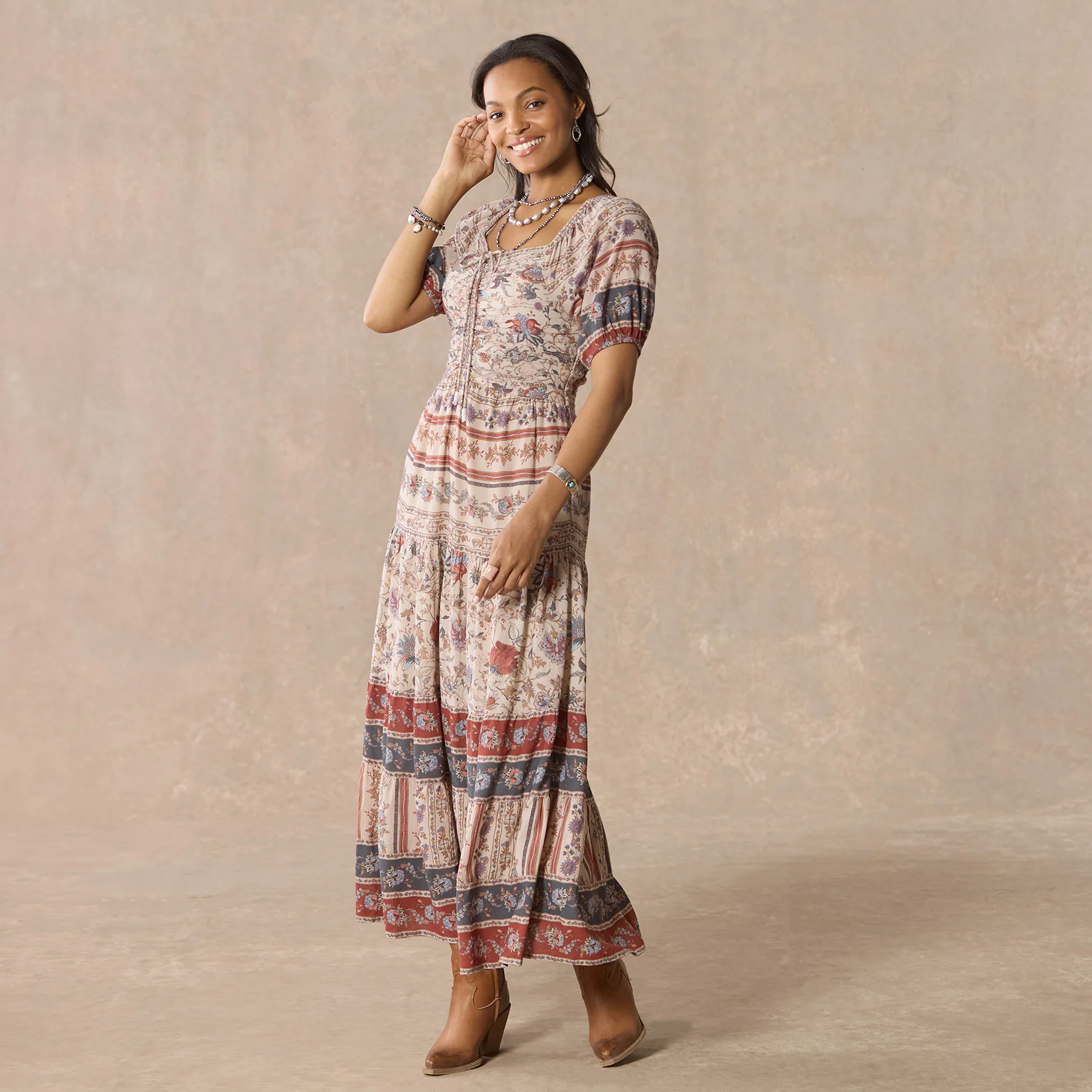 Plaza Print Dress, Petite