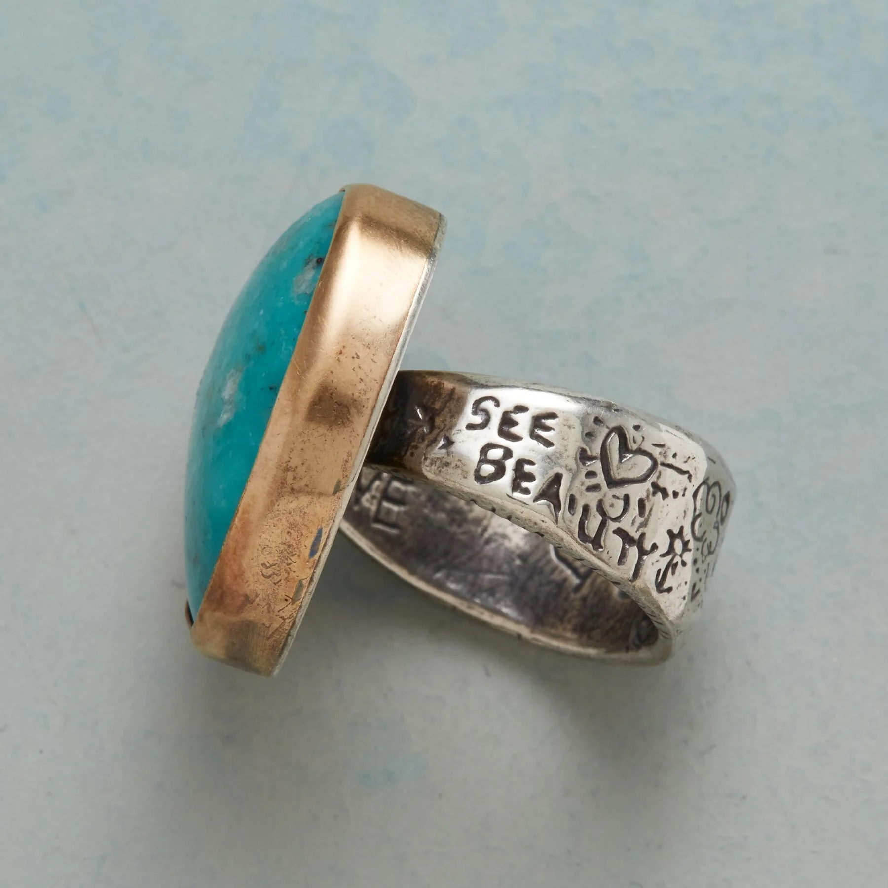 Turquoise Heartbeat Ring