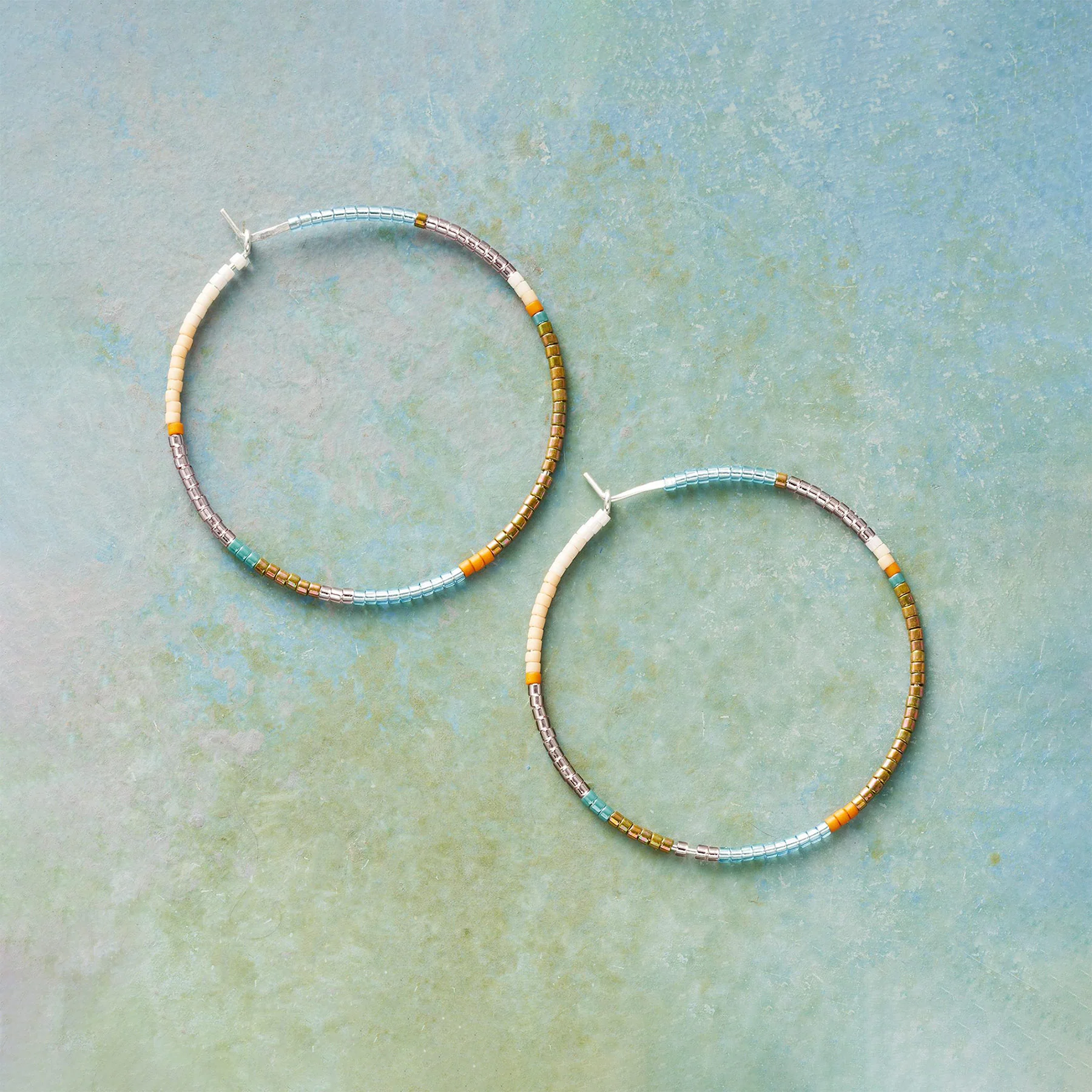 Color Block Hoop Earrings