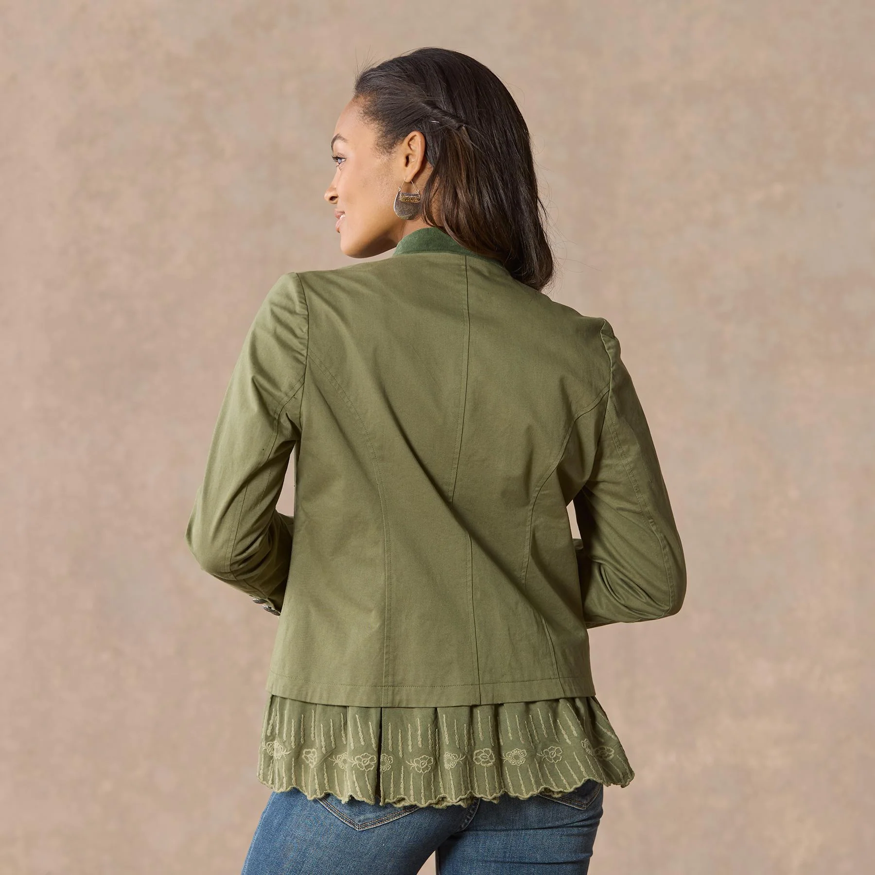 Caroline Ruffle Jacket, Petite