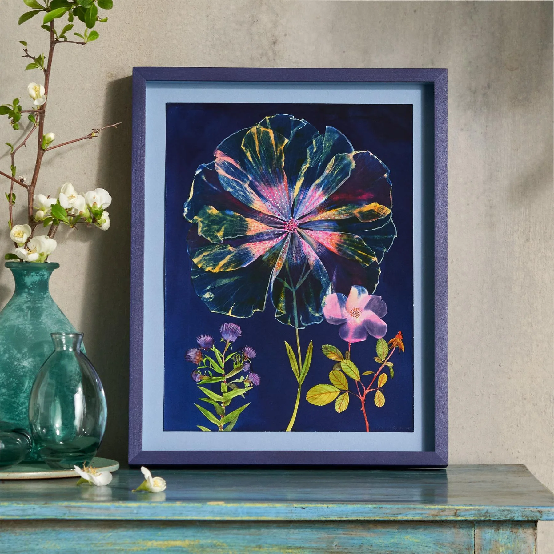 Double Hibiscus, Rose Painting