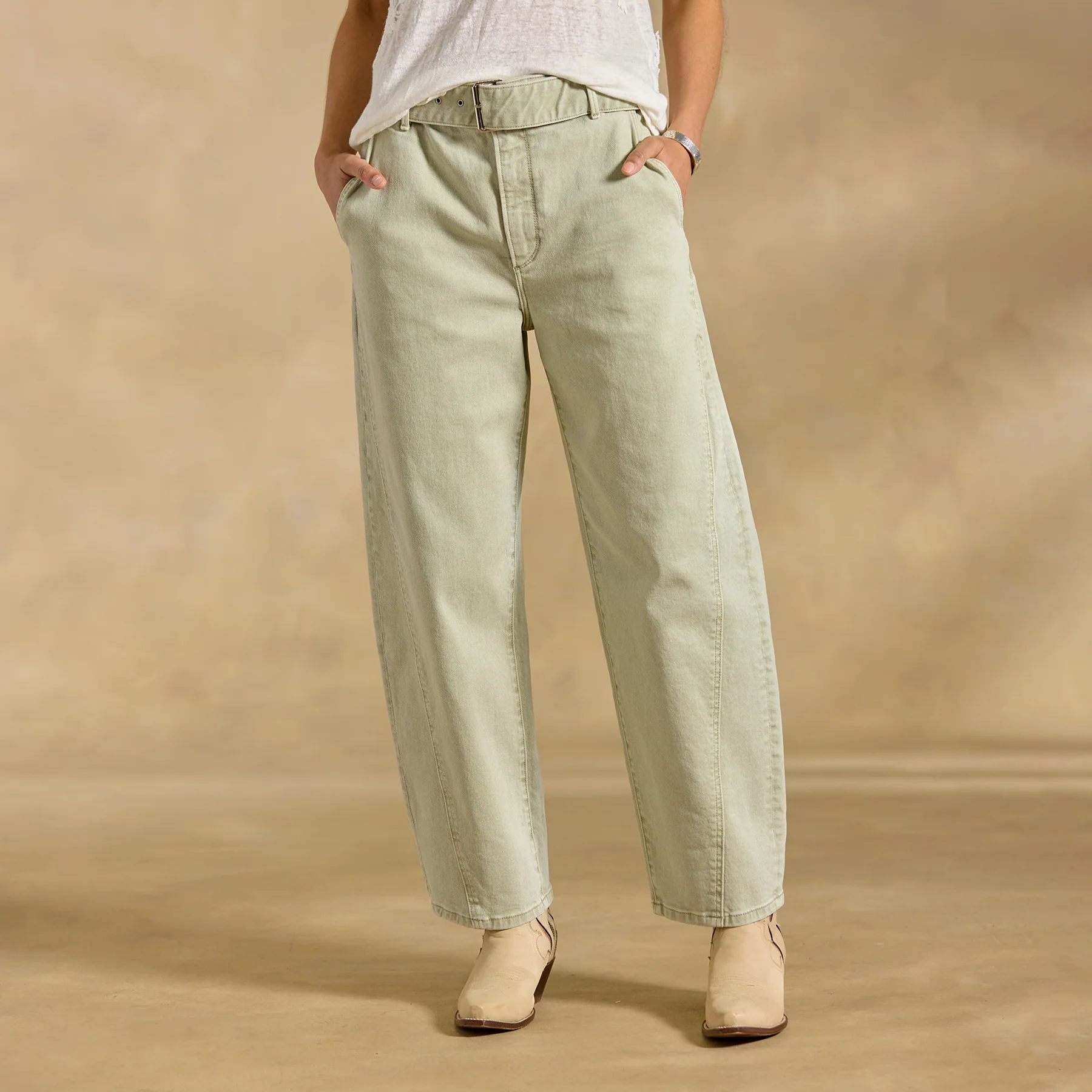 Spencer Barrel-Leg Pants