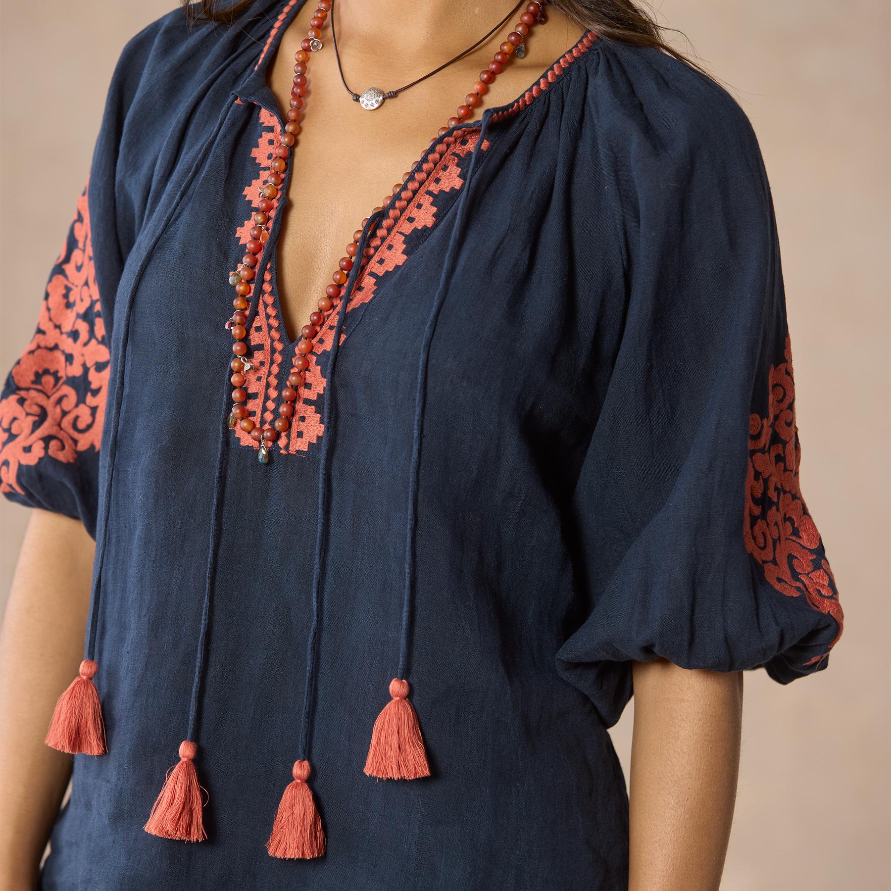 Tahiti Embroidered Top