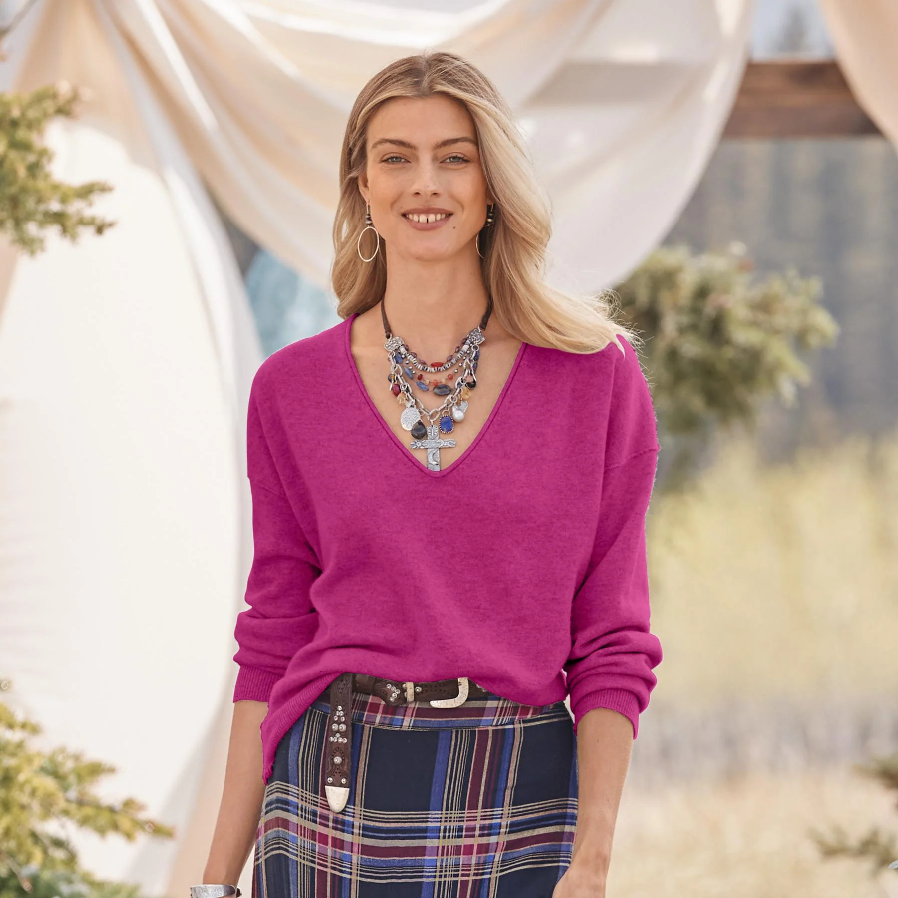 Amina Cashmere Sweater, Petite