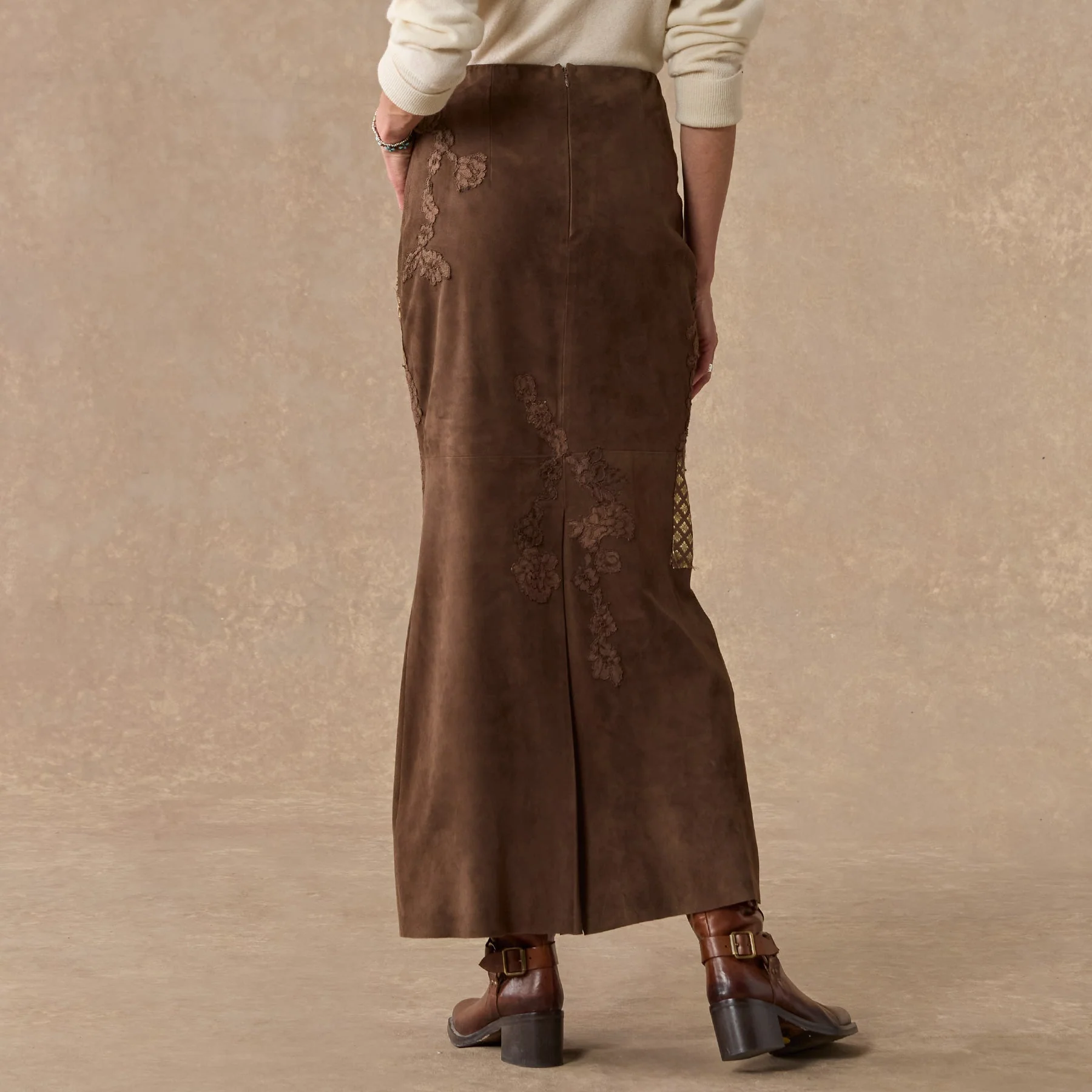 Yavari Suede Skirt