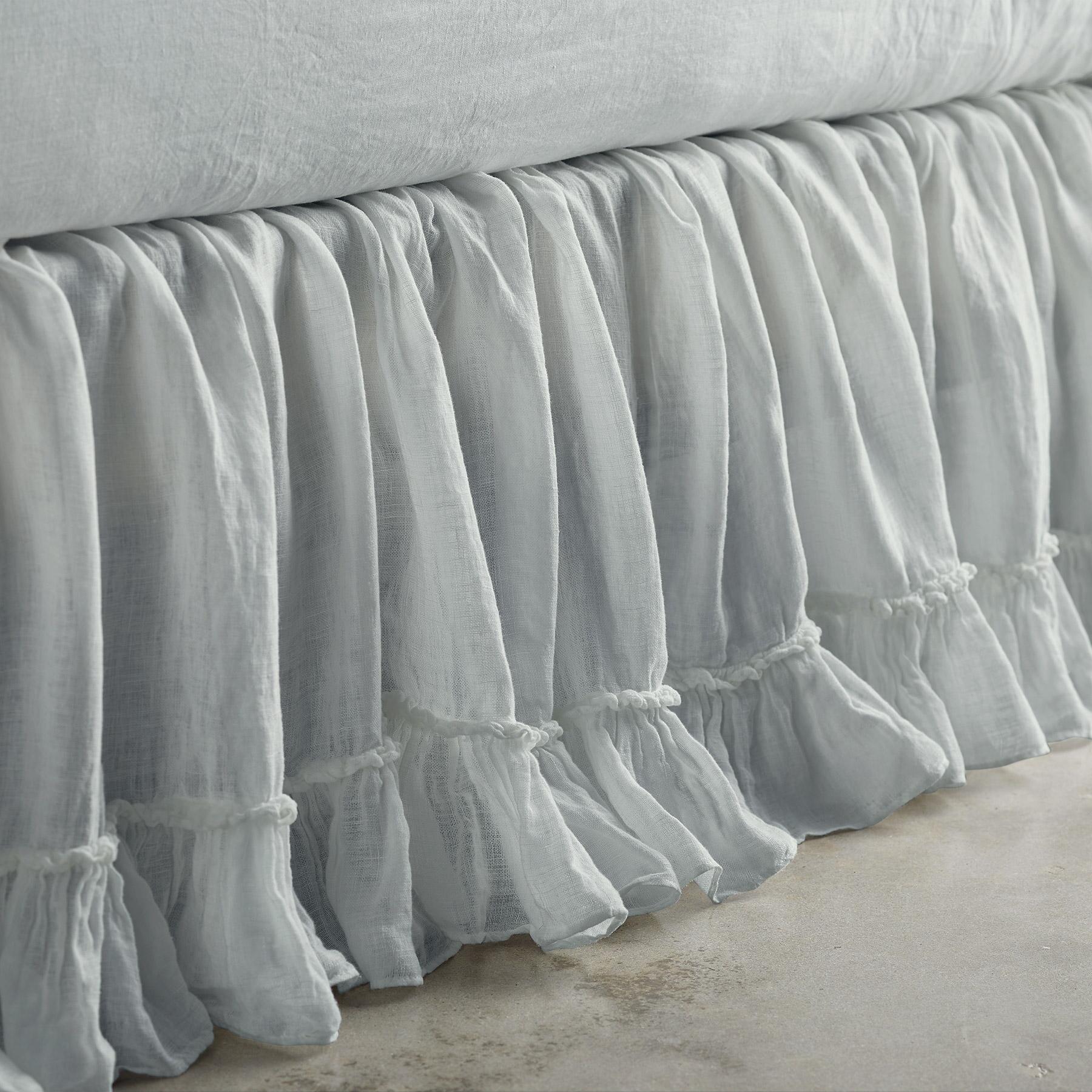 Gossamer Linen Ruffle Bedskirt