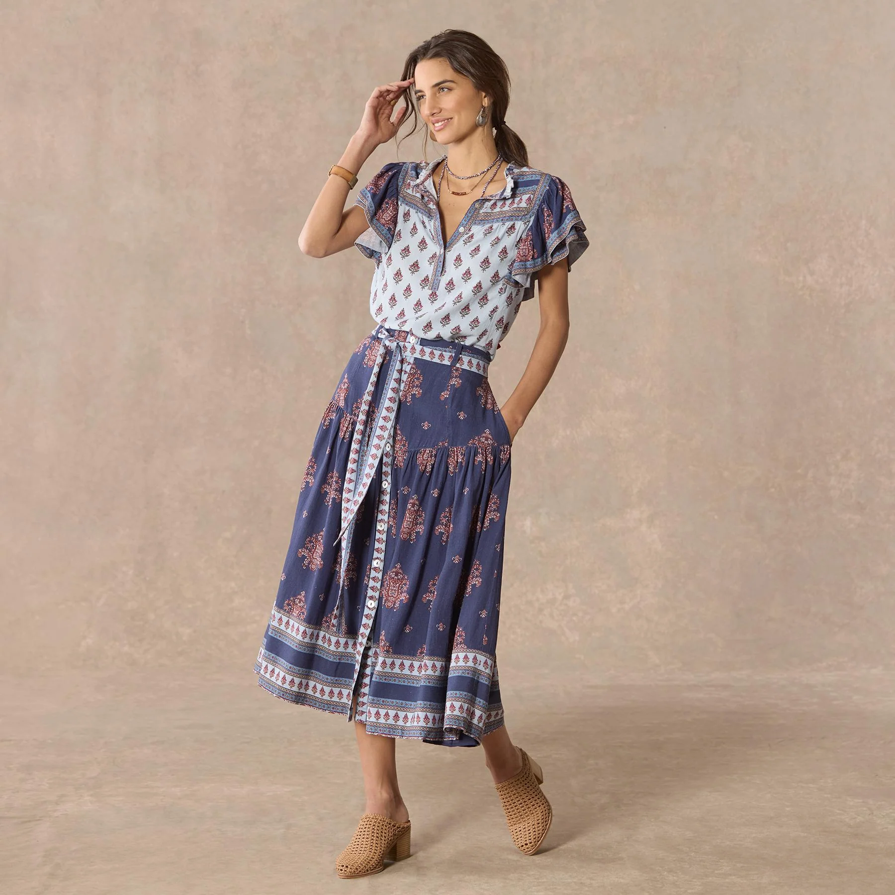 Folklore Ruffle Skirt