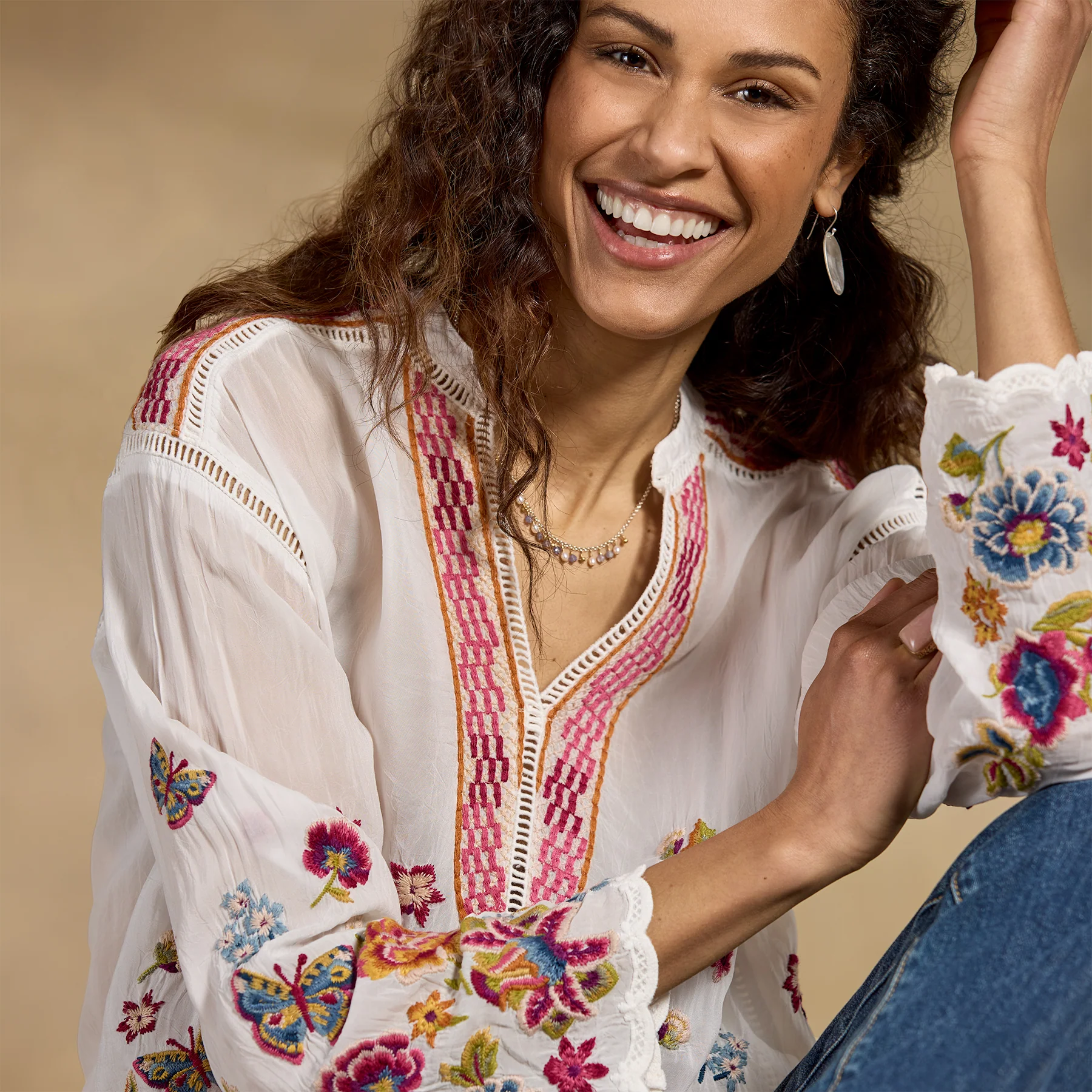 Maude Embroidered Top