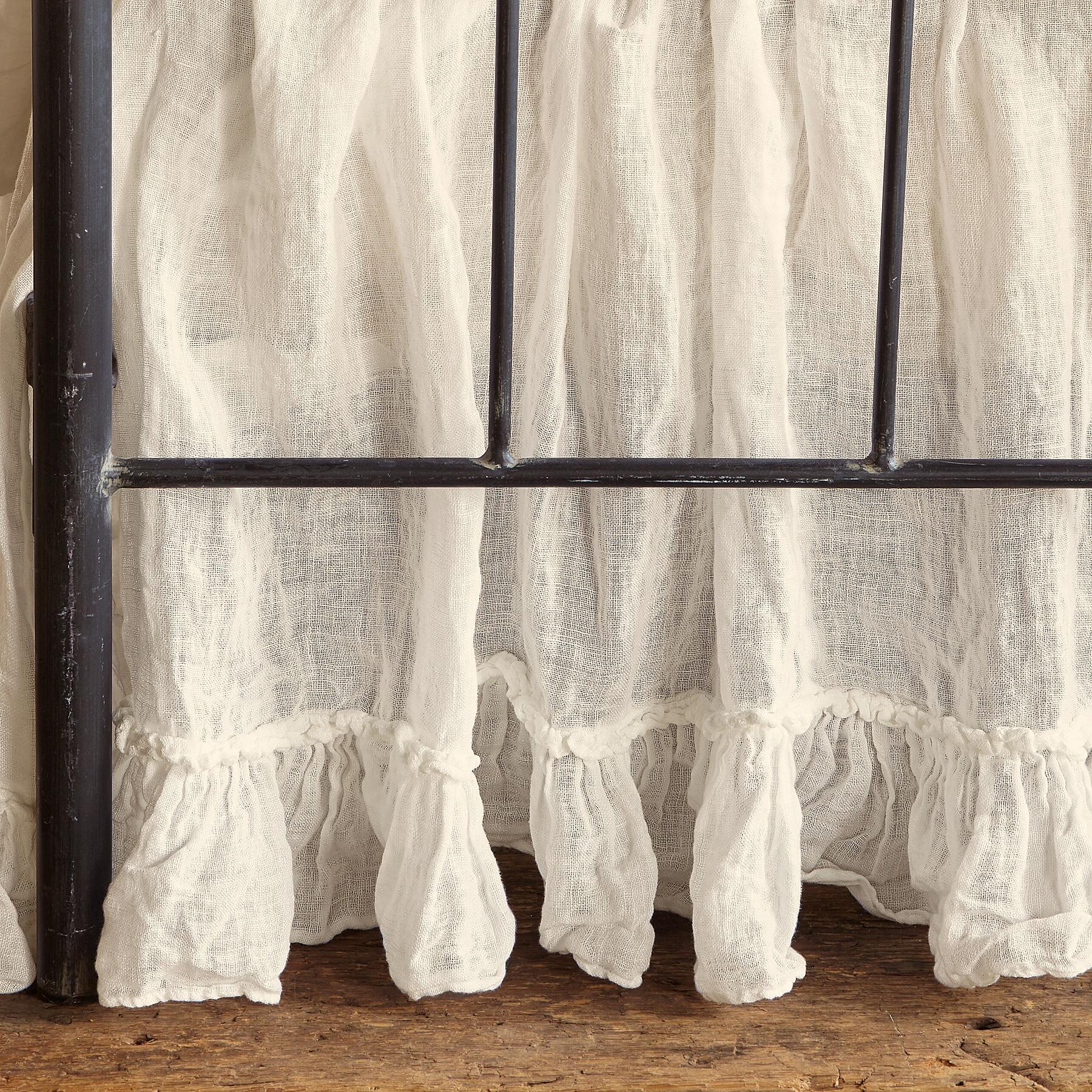 Gossamer Linen Ruffle Bedskirt
