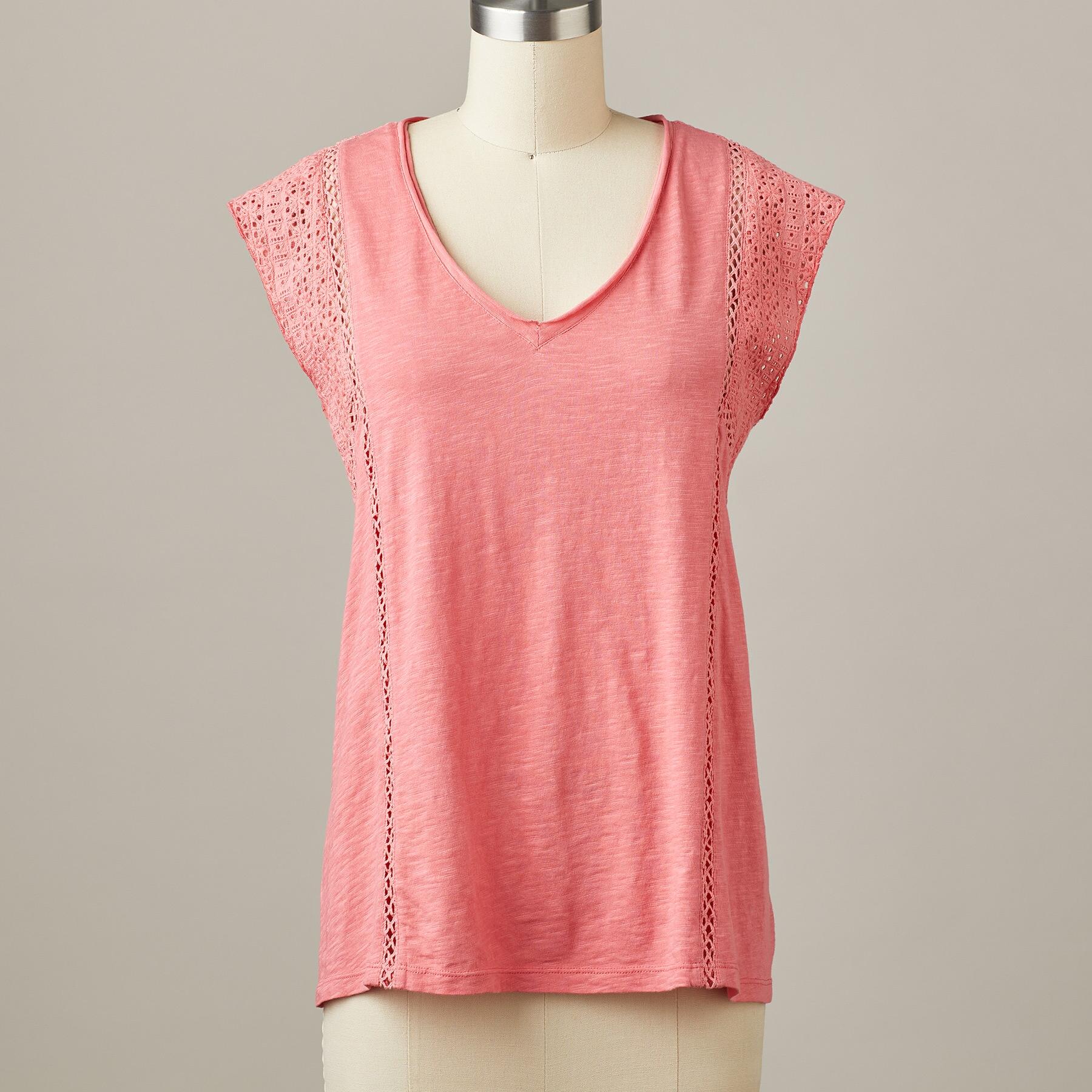 Dinah Eyelet Top Petite