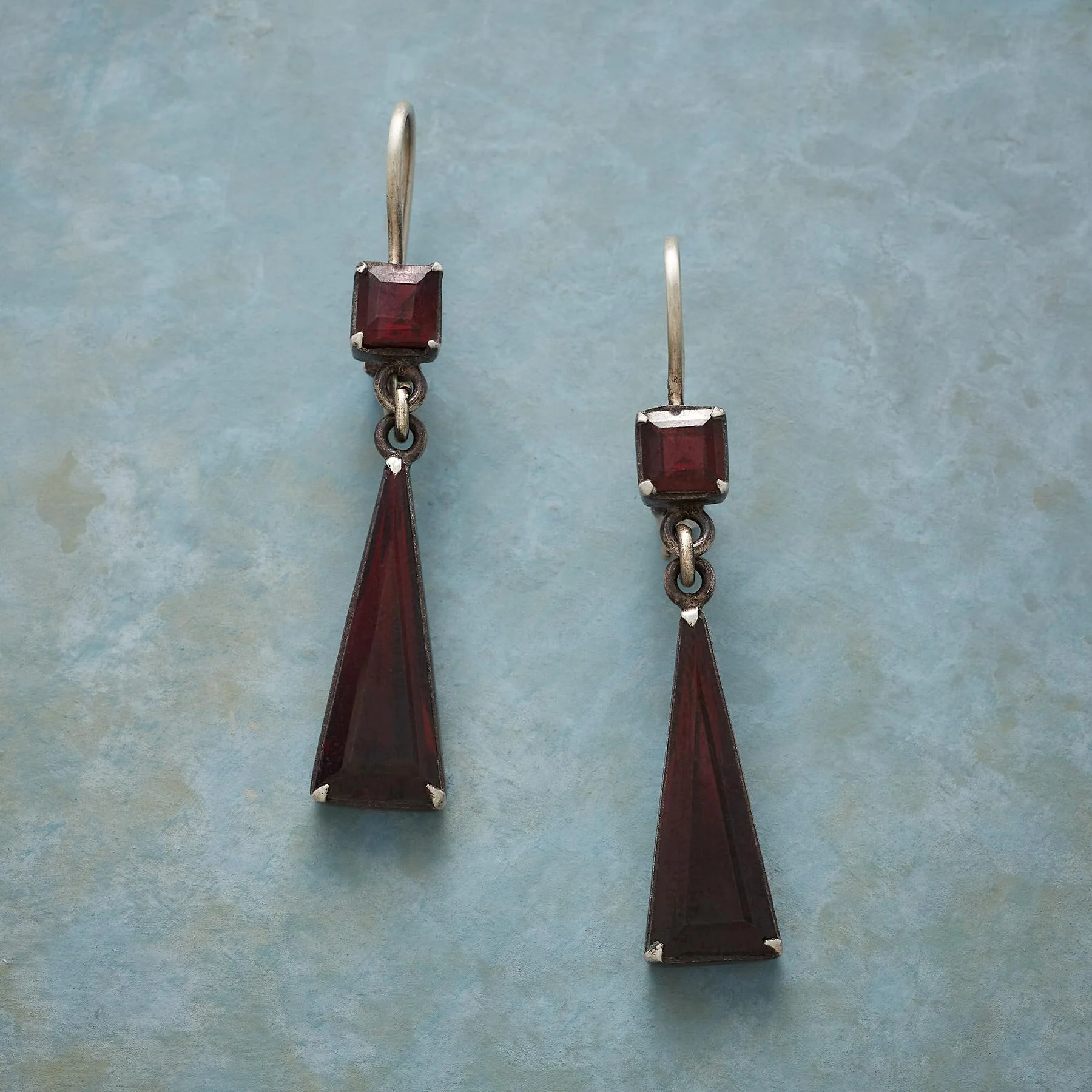 Garnet Geometry Earrings