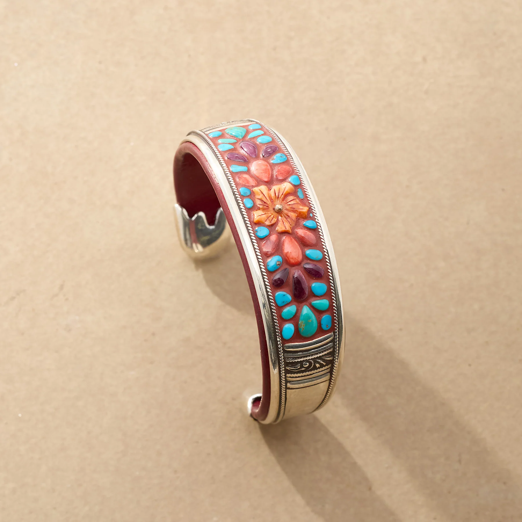 Floral Inlay Cuff