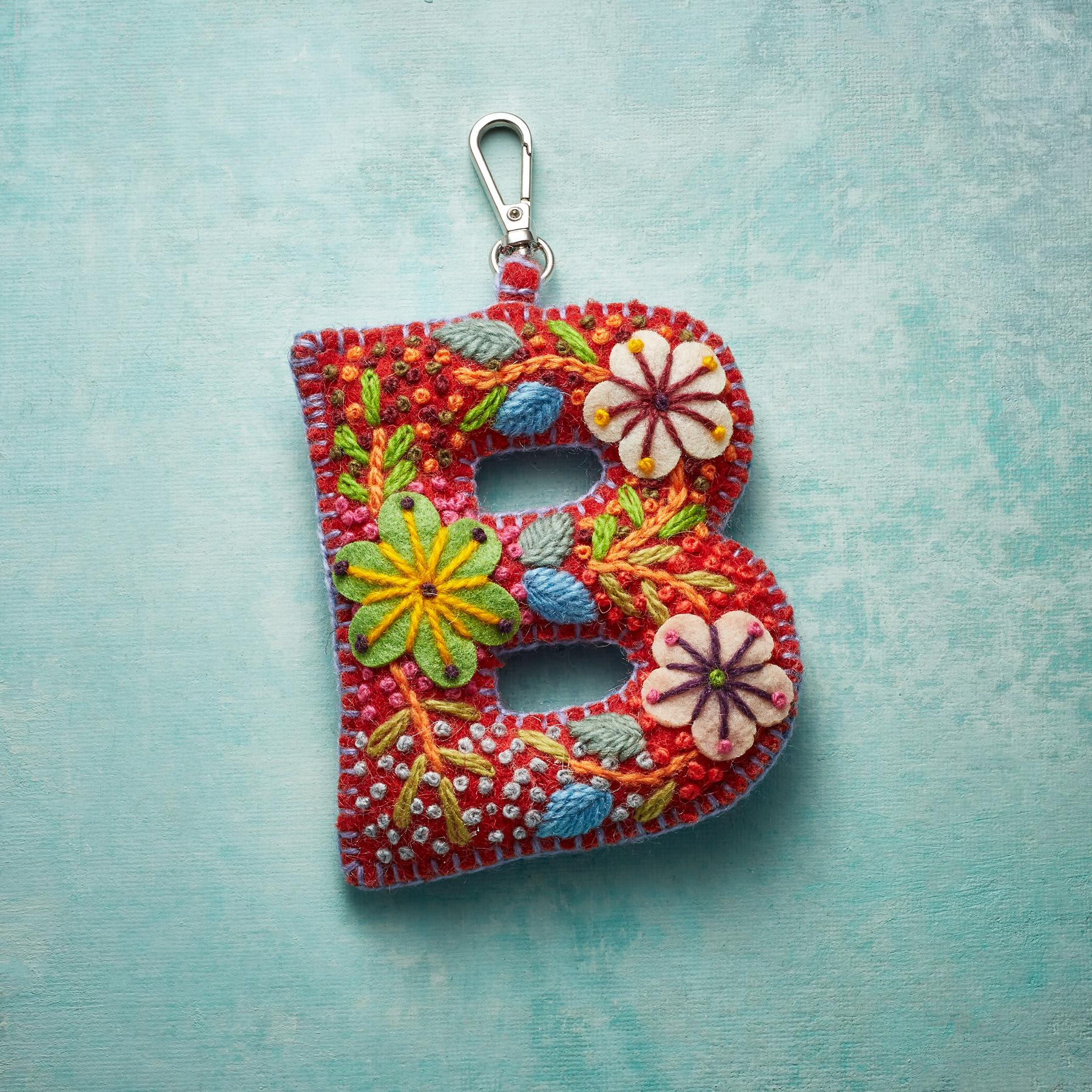 Fleur De Felt Initial Clip