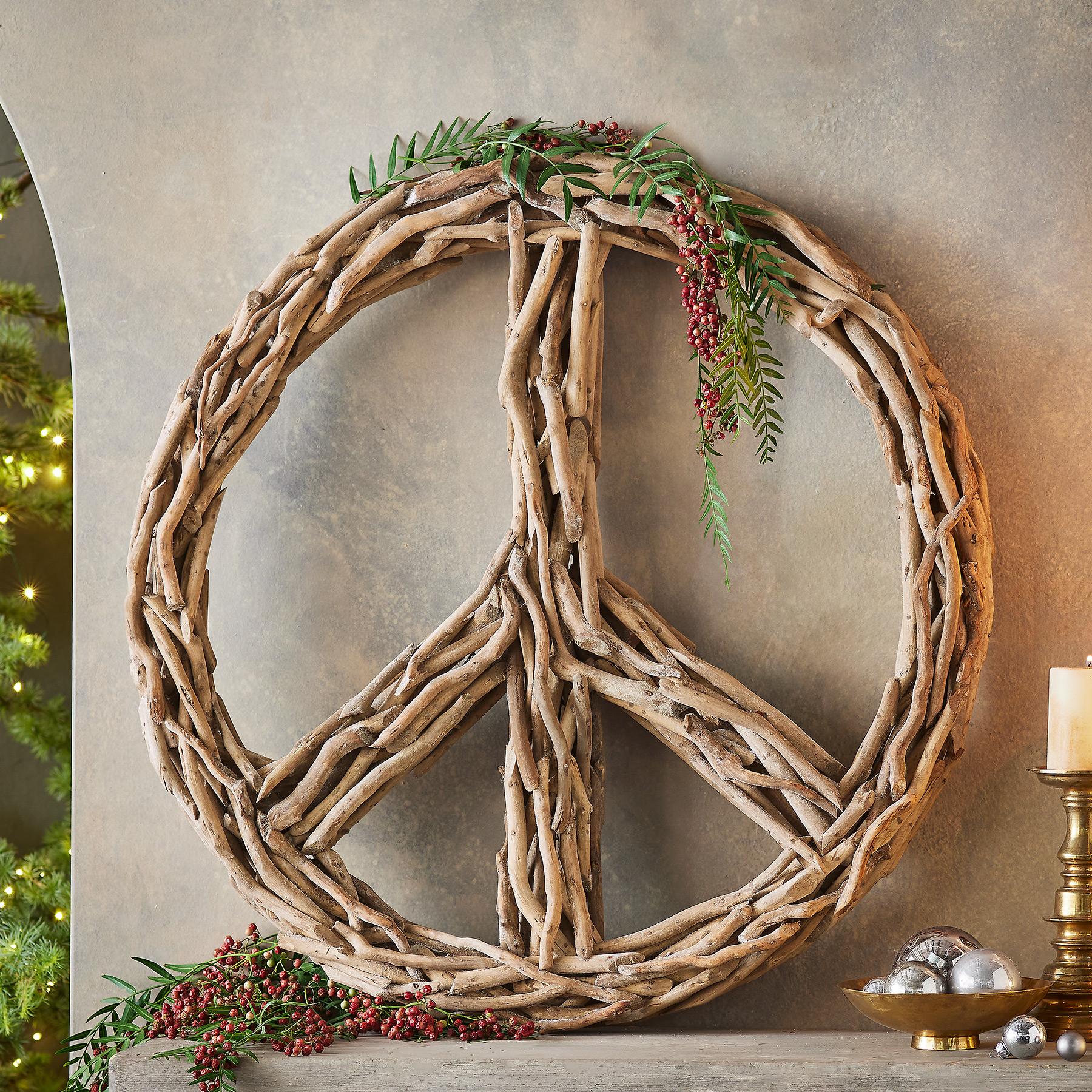 Driftwood Peace Sign