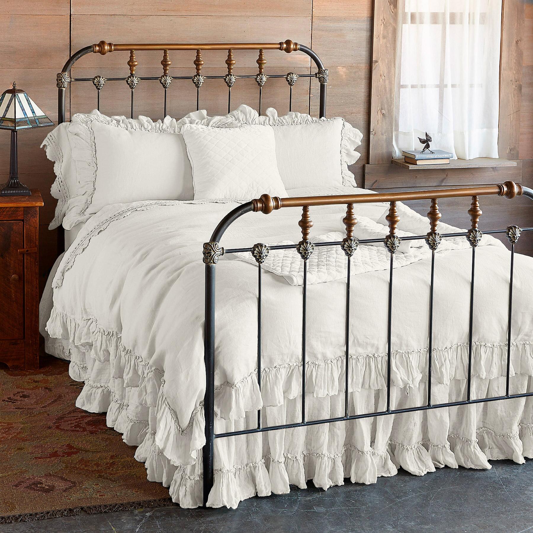 Gossamer Linen Ruffle Duvet Cover