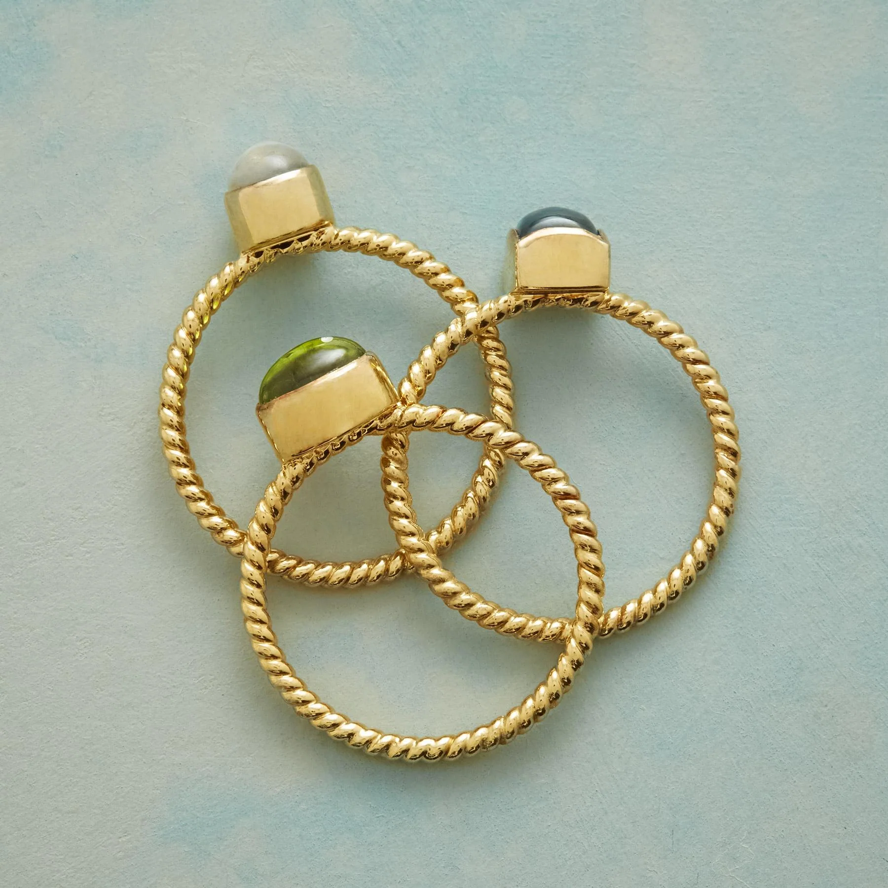 Spring Flowers Ring Trio